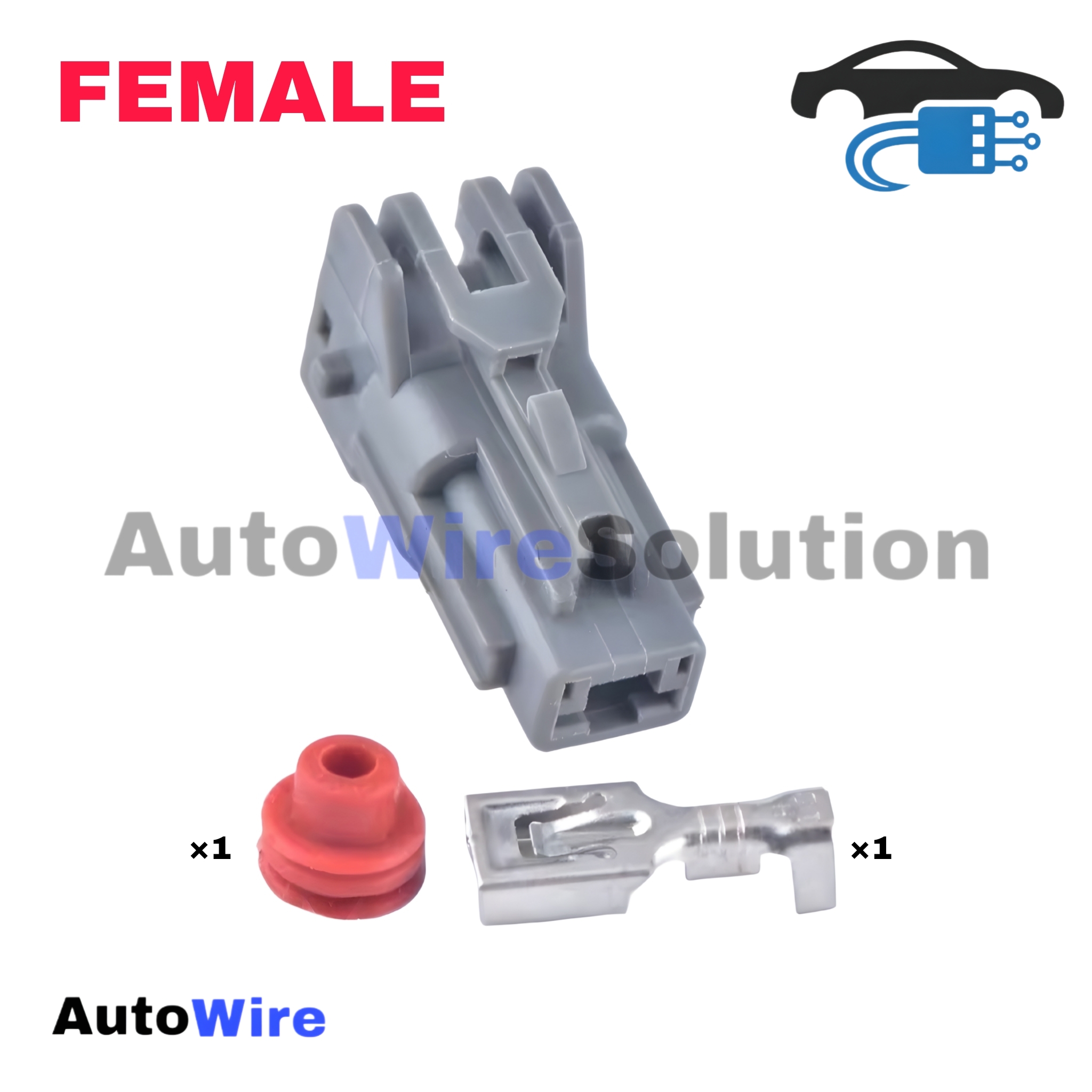 CONNECTOR HEAD LIGHT 1 PIN FEMALE