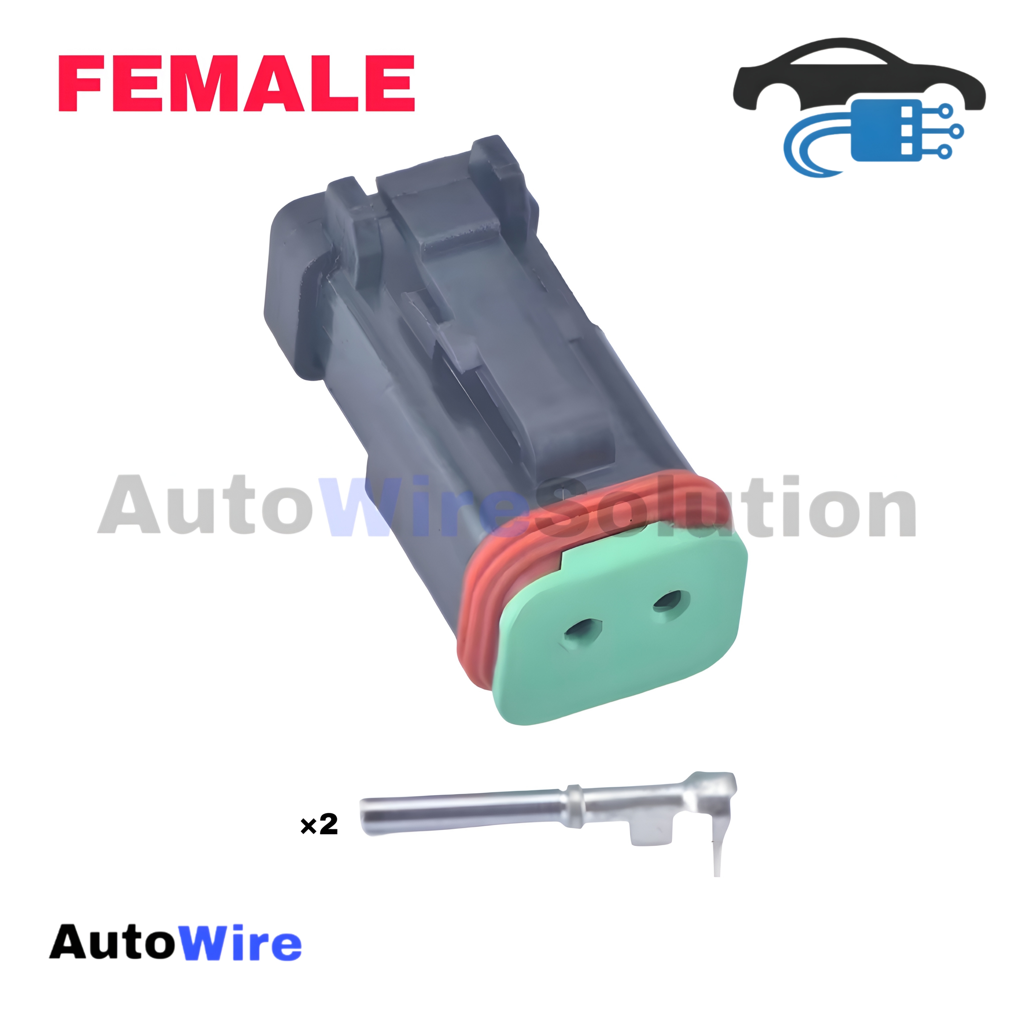 CONNECTOR DEUTSCH 2 PIN FEMALE SERIES