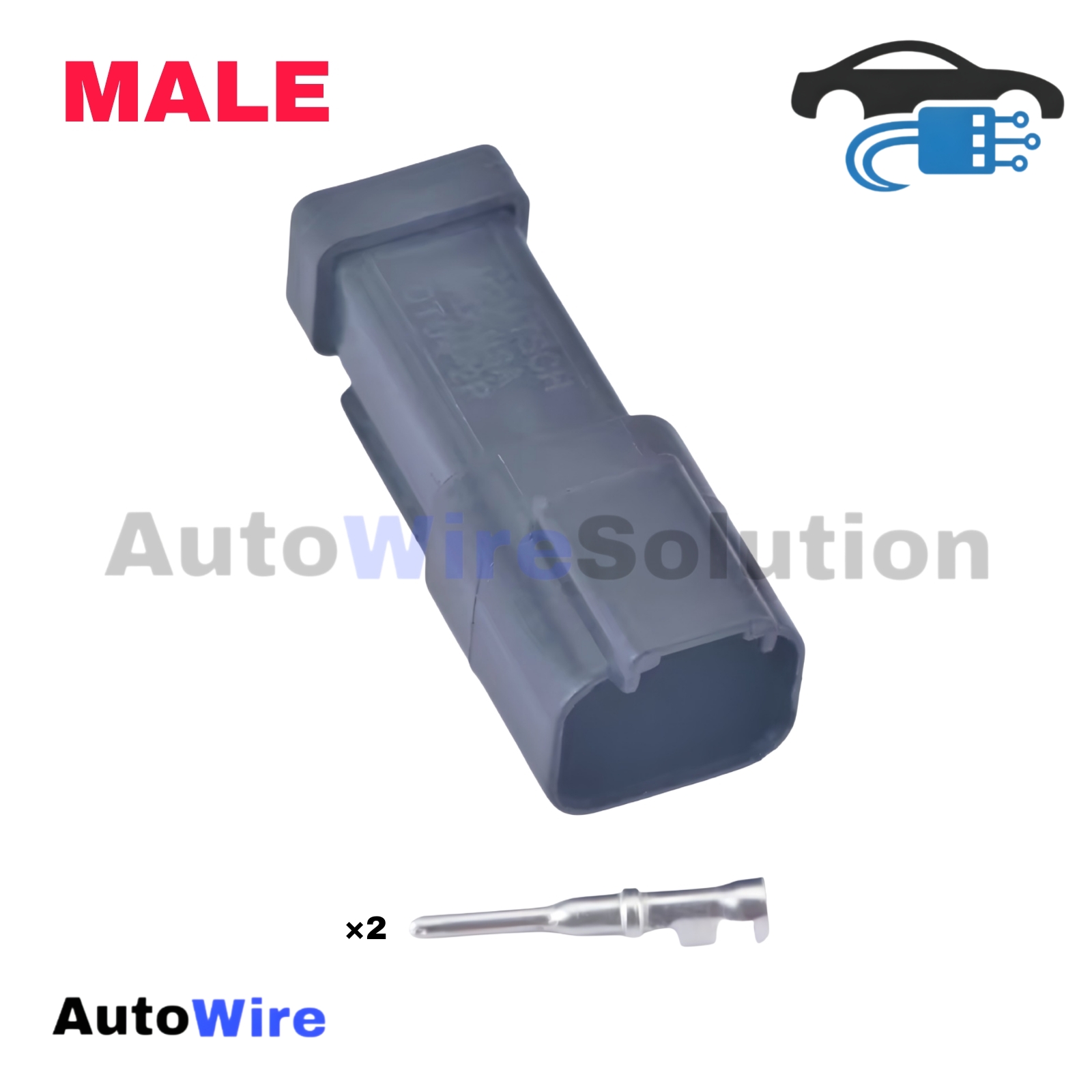 CONNECTOR DEUTSCH 2 PIN MALE SERIES