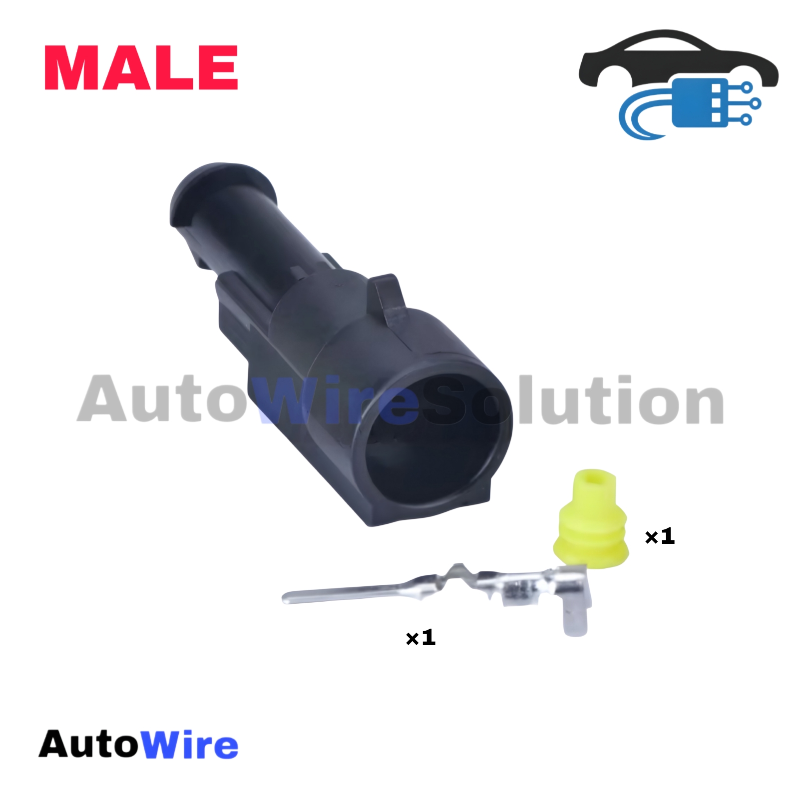 CONNECTOR SUPERSEAL 1 PIN MALE