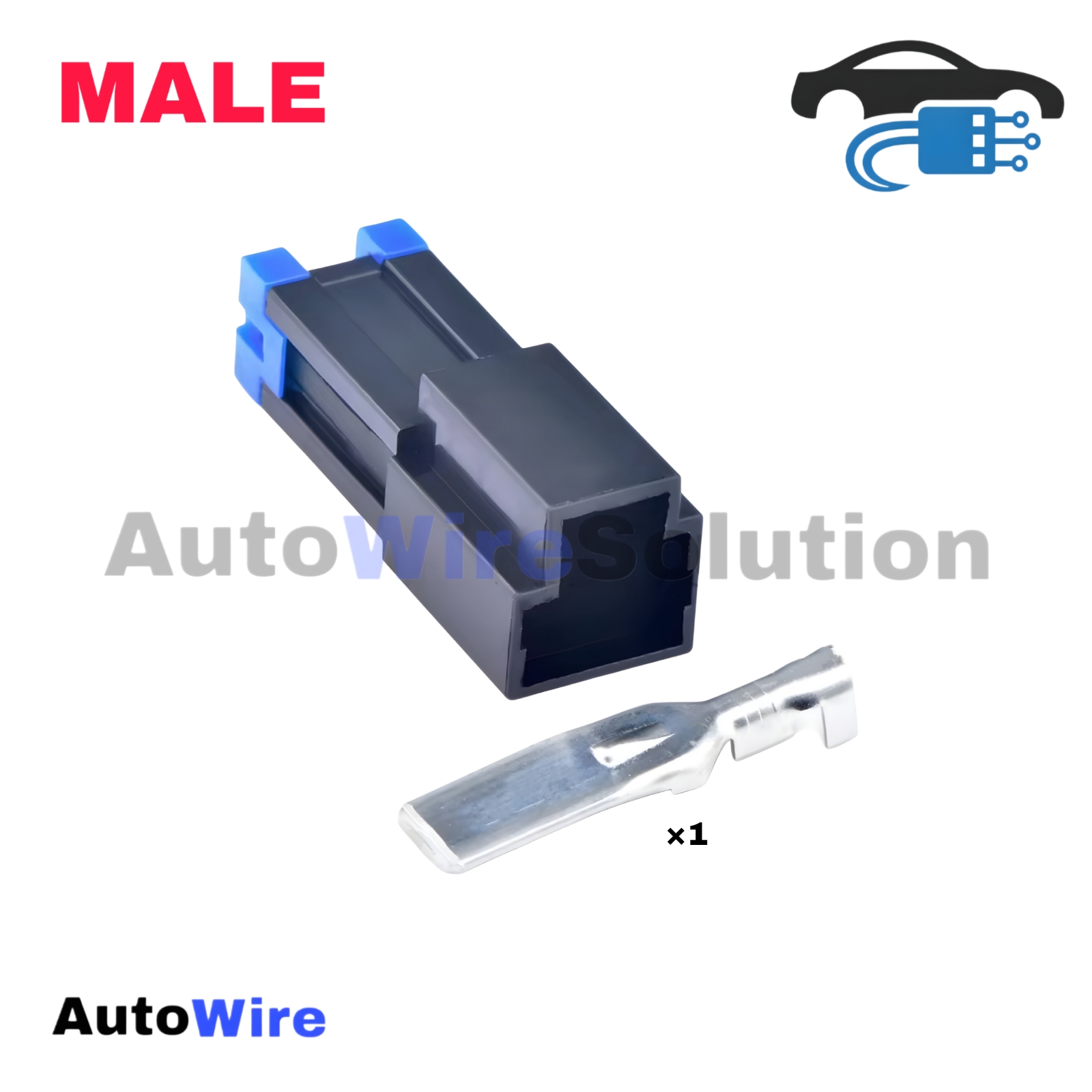 CONNECTOR LARGE STARTER 1 PIN MALE