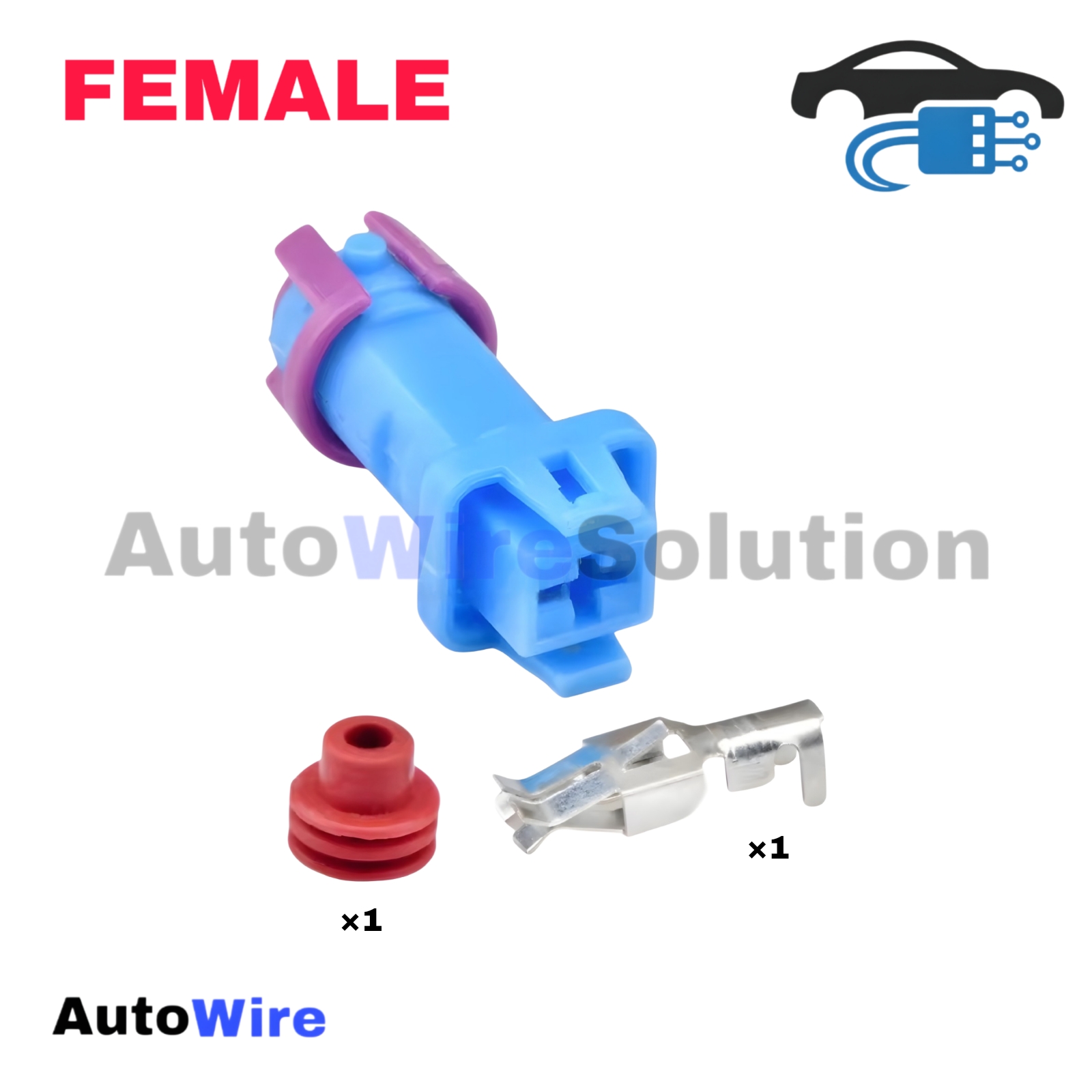 CONNECTOR AC COMPRESSOR 1 PIN FEMALE