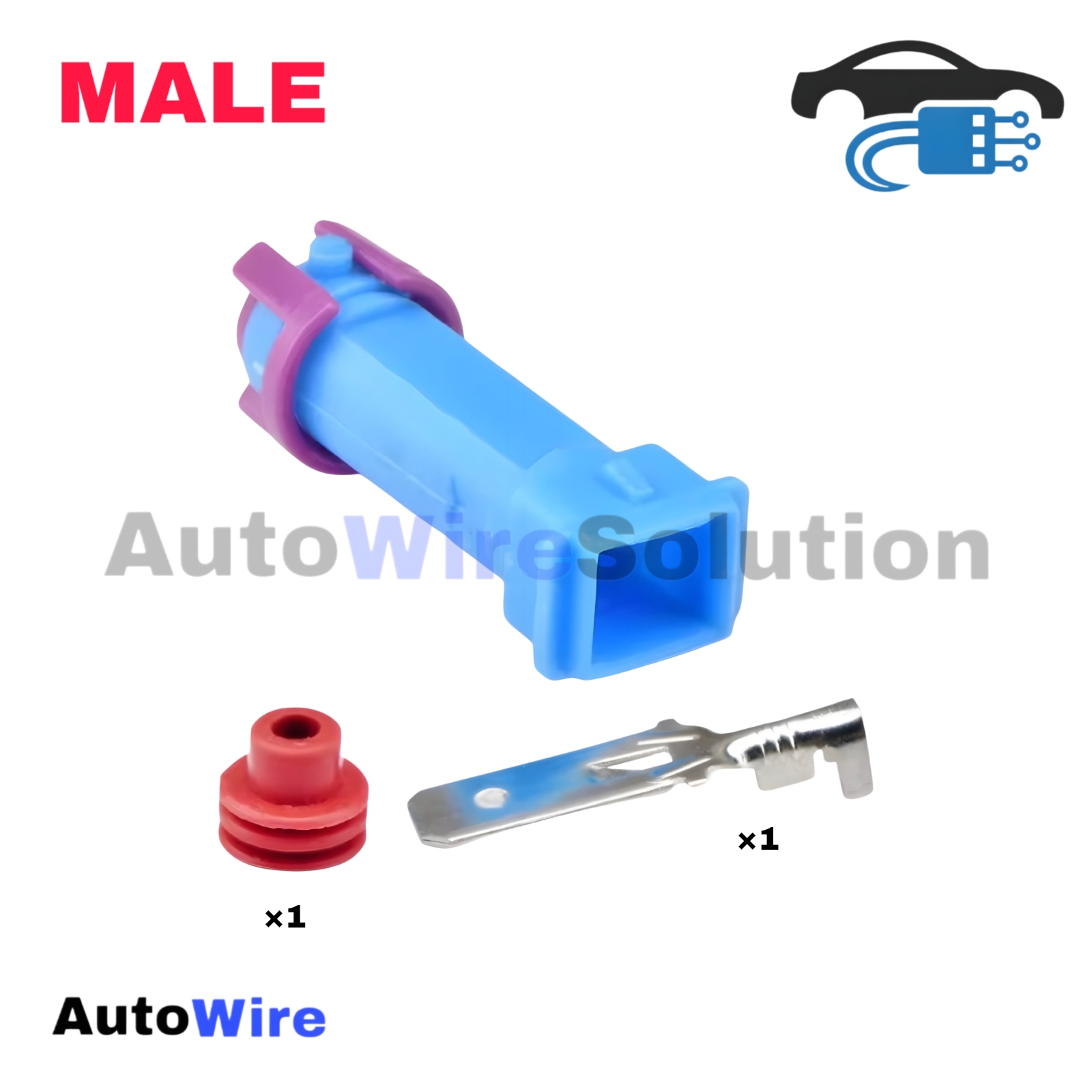 CONNECTOR AC COMPRESSOR 1 PIN MALE