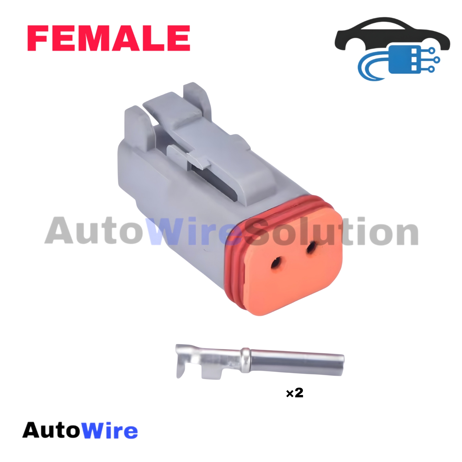 CONNECTOR DEUTSCH 2 PIN OEM FEMALE