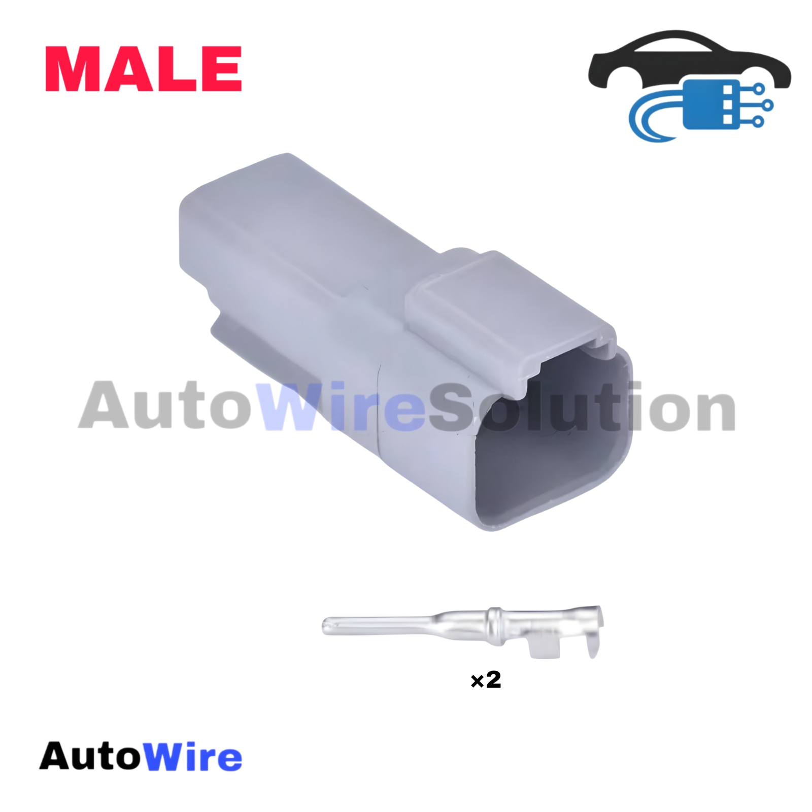 CONNECTOR DEUTSCH 2 PIN OEM MALE
