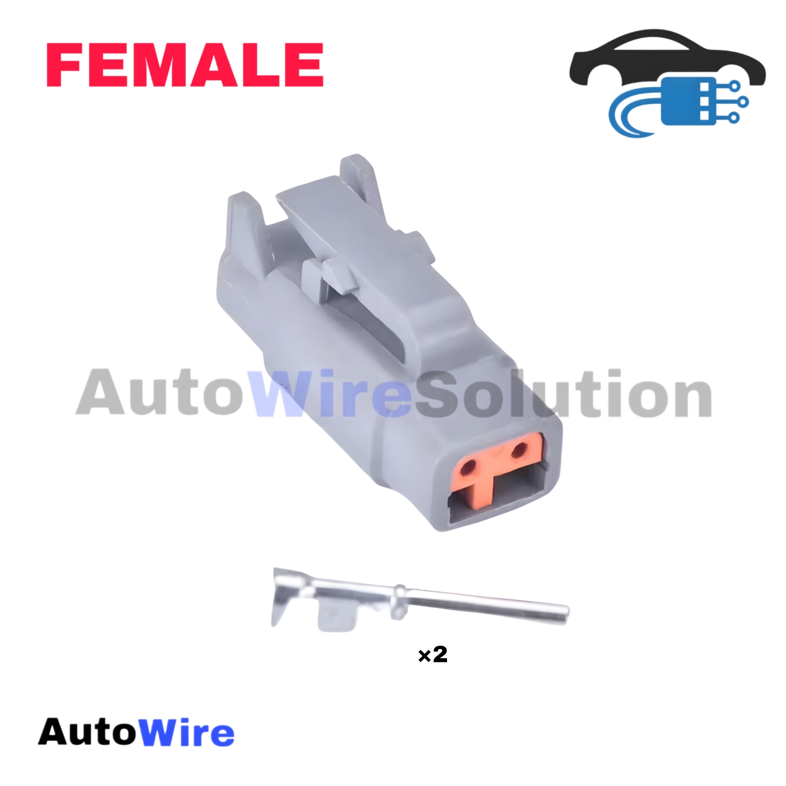 CONNECTOR DEUTSCH DTM 2 PIN FEMALE