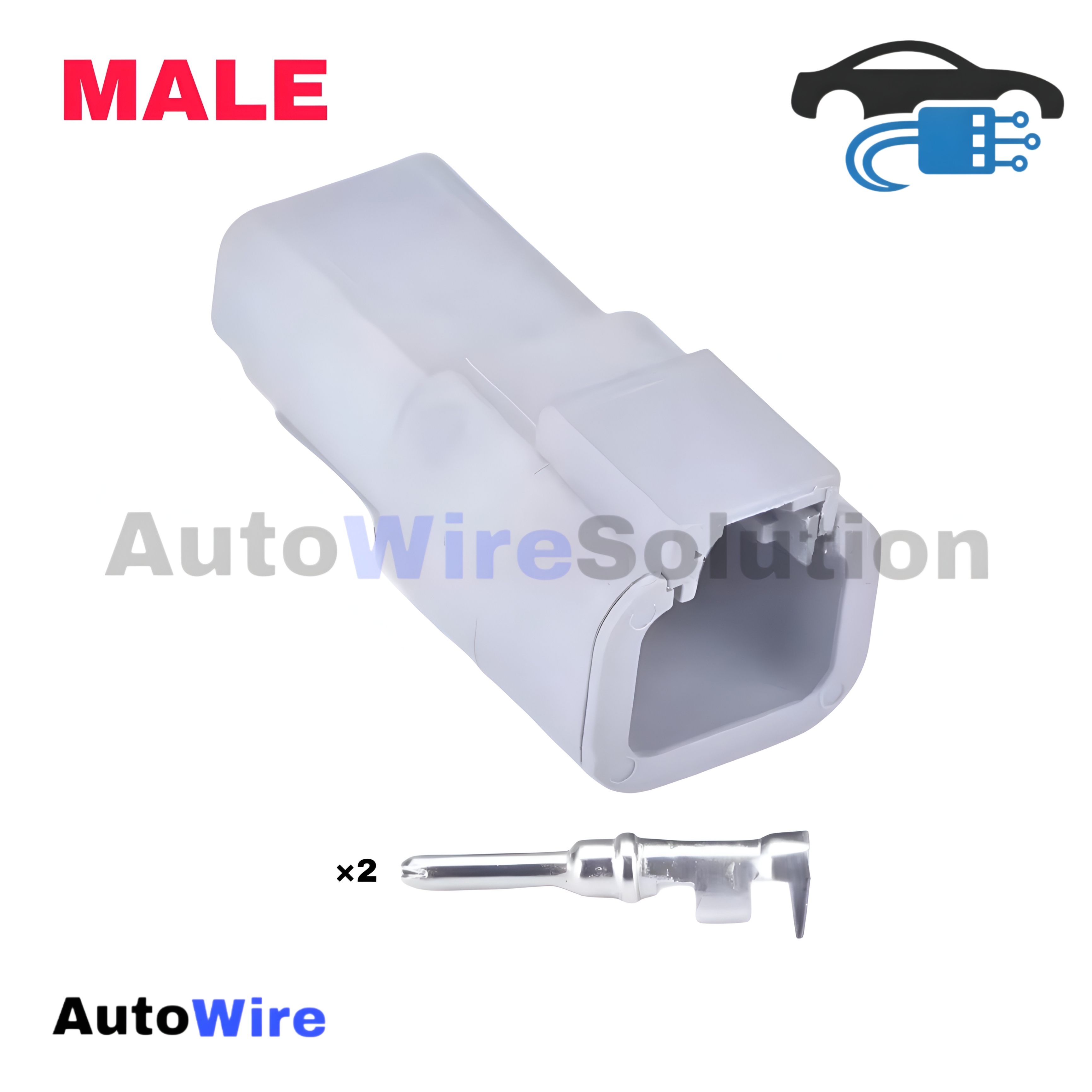 CONNECTOR DEUTSCH DTP 2 PIN MALE SERIES