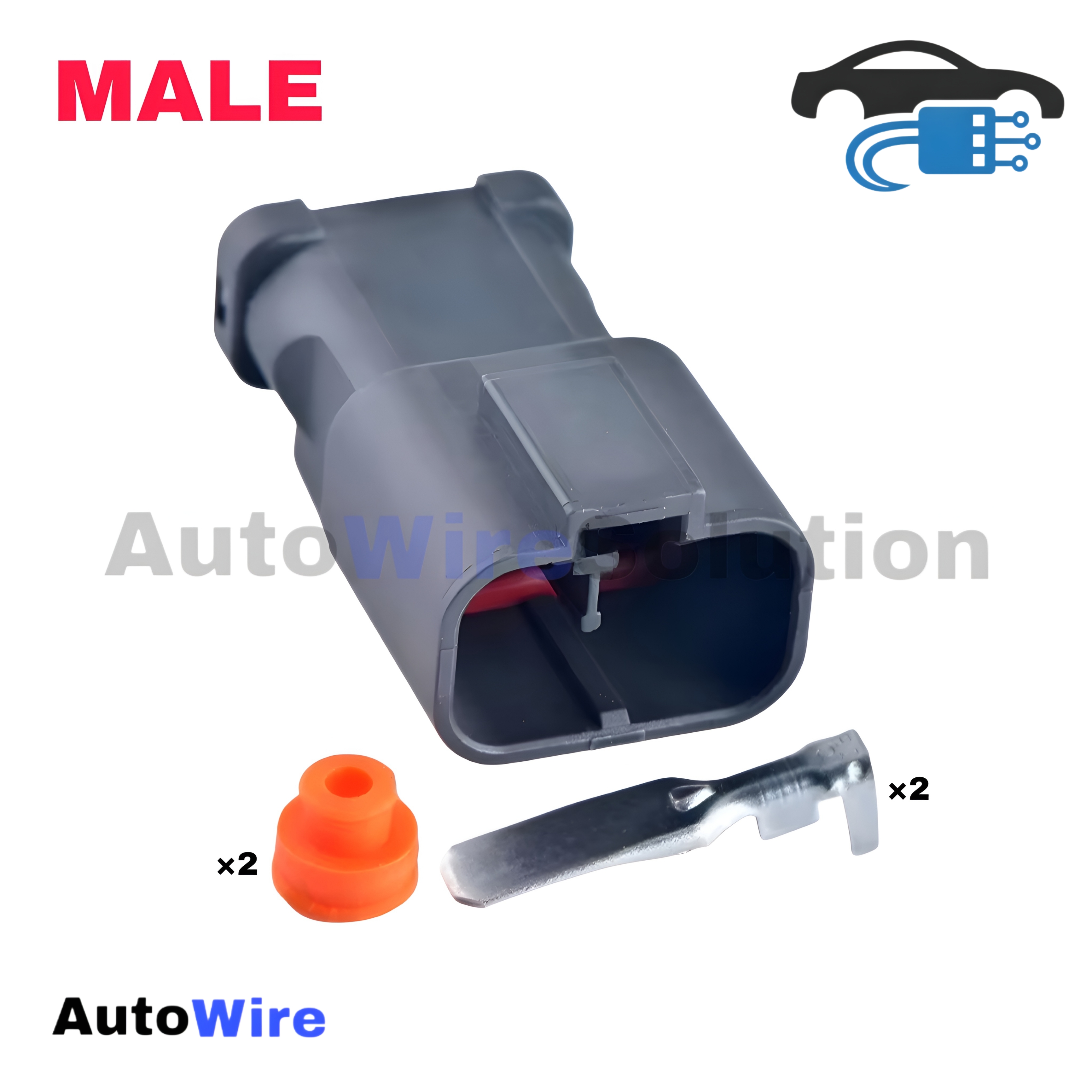 CONNECTOR PRESSURE SWITCH 2 PIN MALE