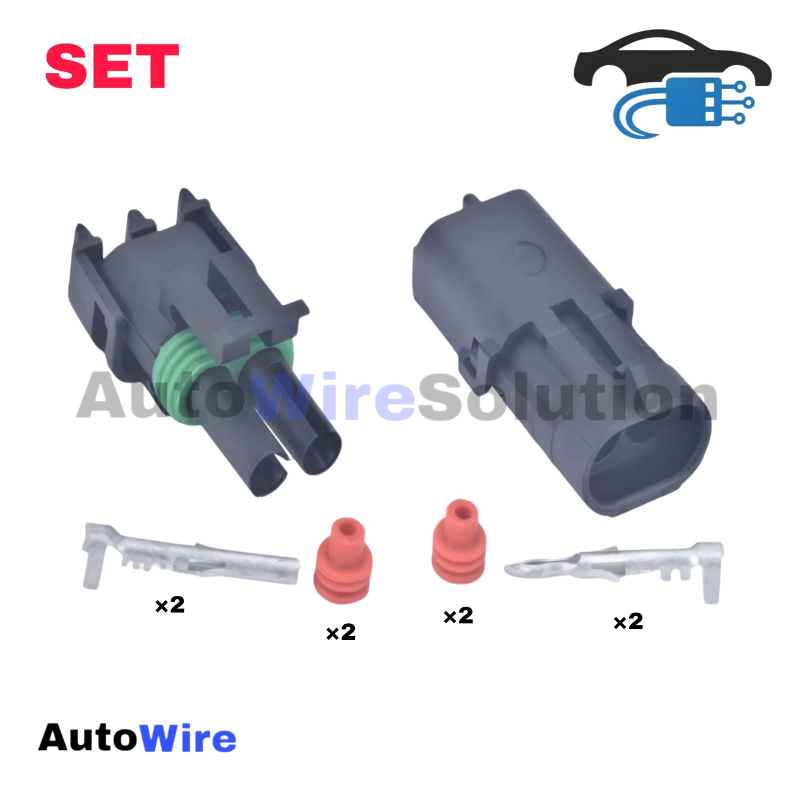 CONNECTOR AUTOMOBILE 2 PIN KIT