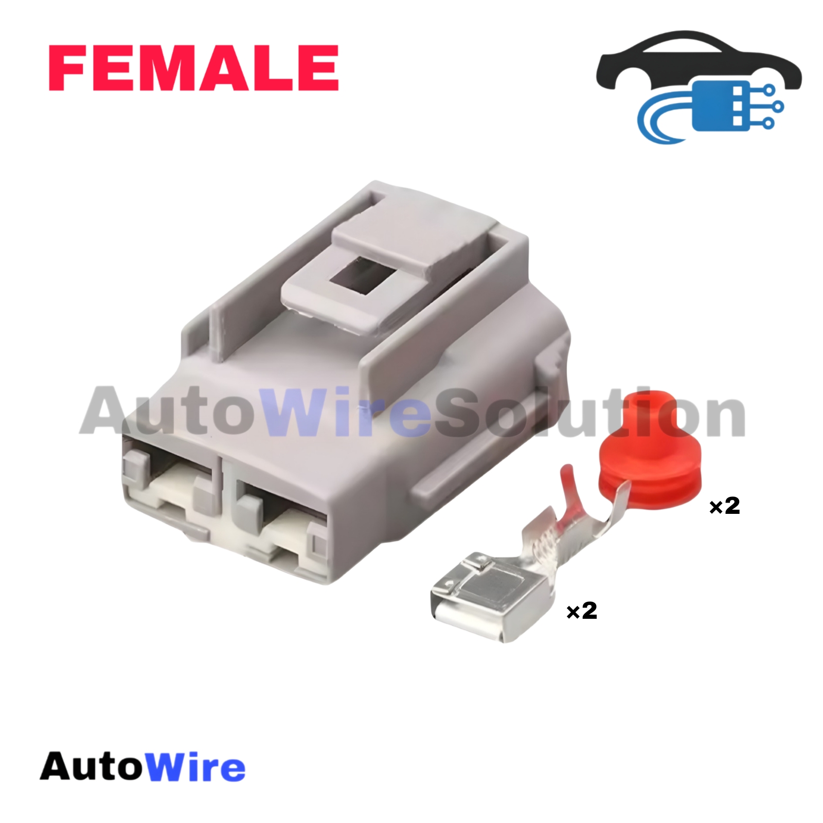 CONNECTOR AC 2 PIN FEMALE