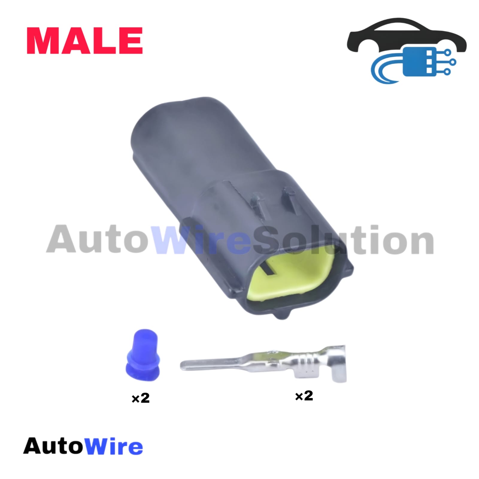 CONNECTOR DENSO 2 PIN MALE