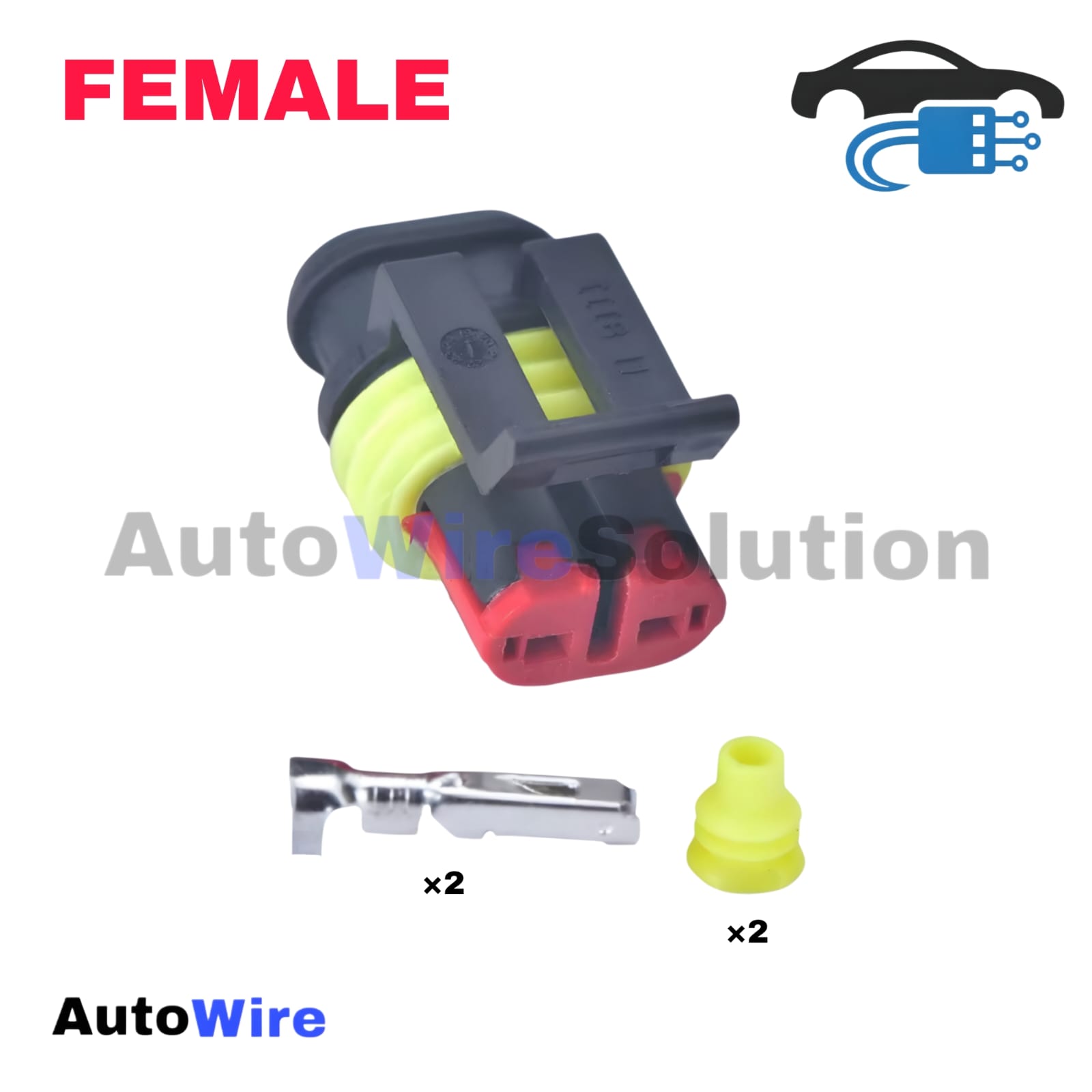 CONNECTOR SUPERSEAL 2 PIN FEMALE