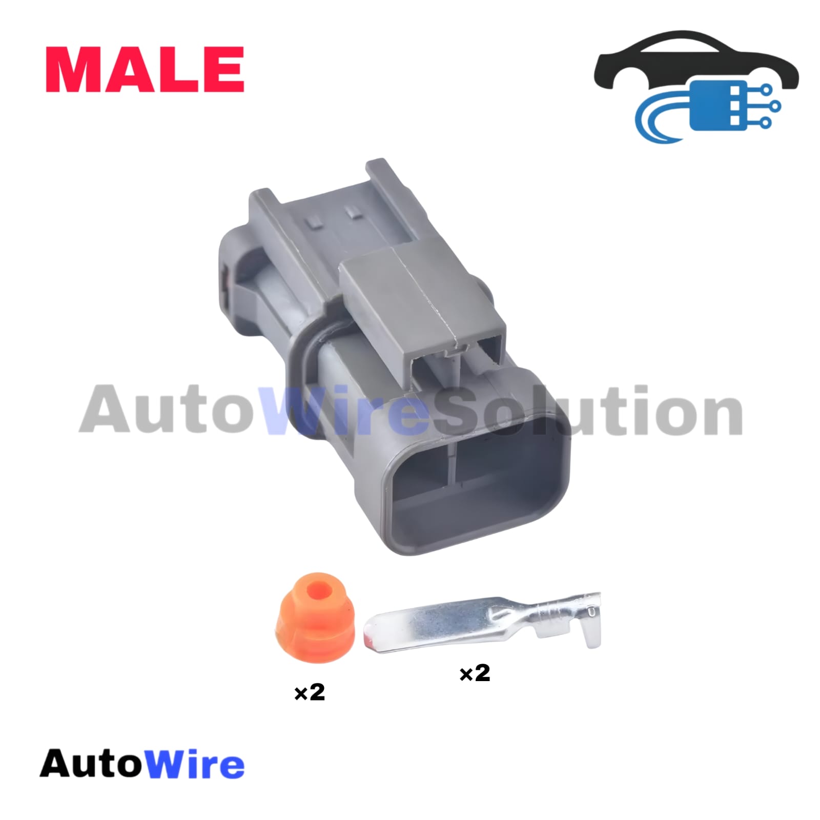 CONNECTOR CURRENT SWITCH 2 PIN MALE