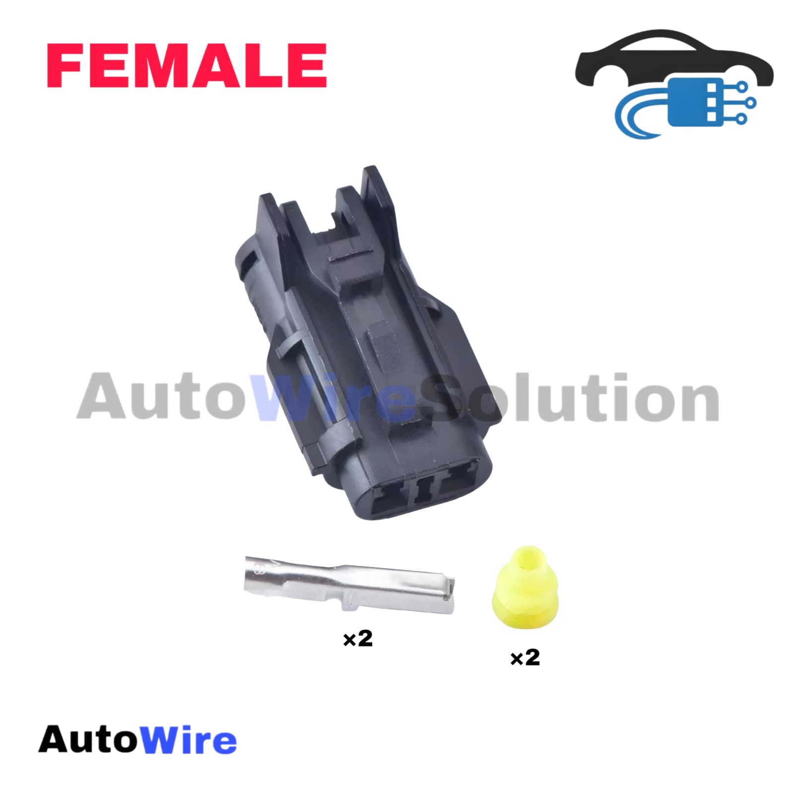 CONNECTOR SENSOR PLUG 2 PIN FEMALE