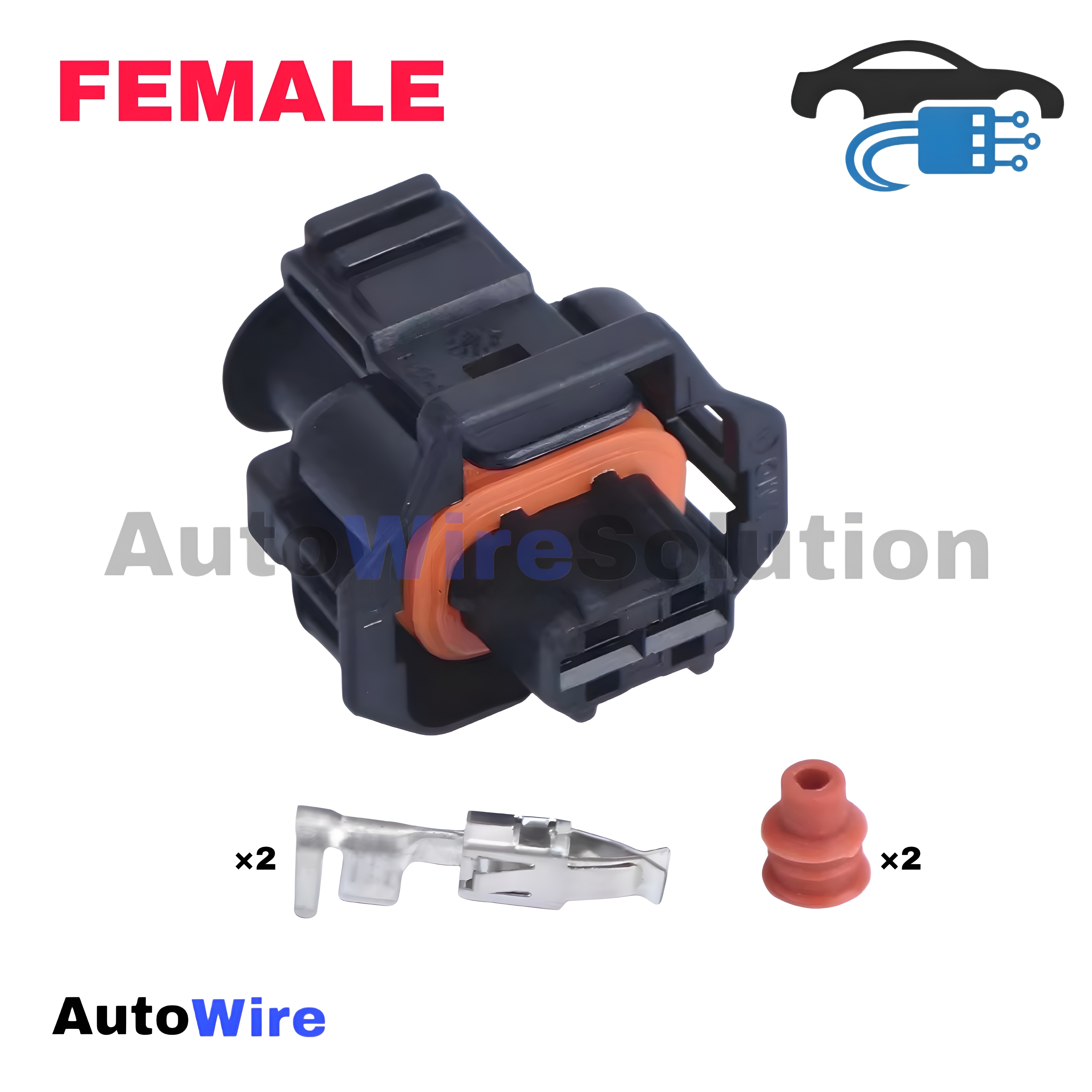 CONNECTOR BOSCH INJECTOR 2 PIN FEMALE