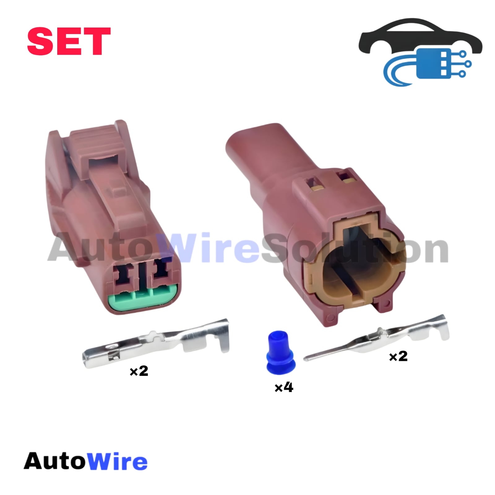 CONNECTOR SOLENOID PINK VIN 2 PIN KIT