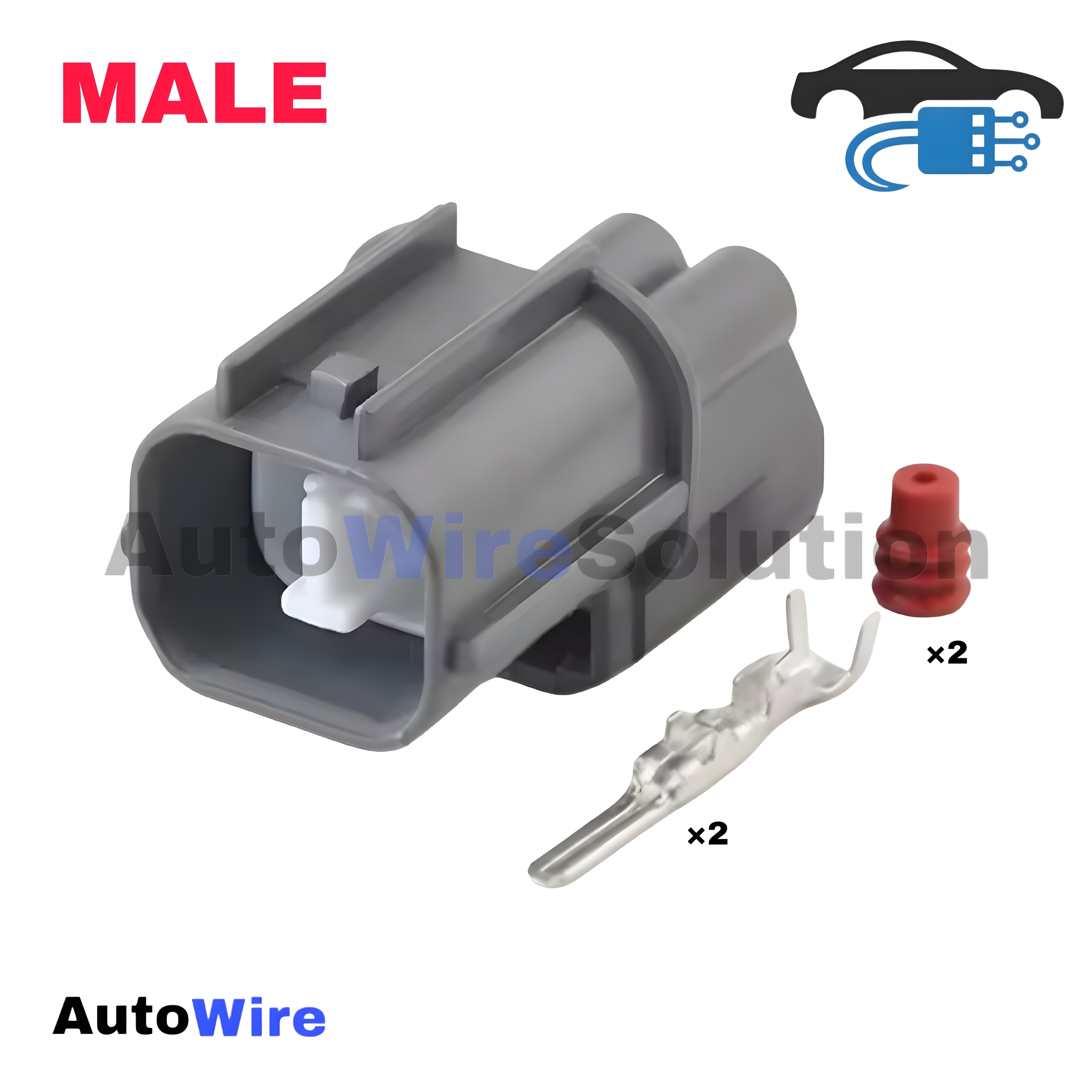 CONNECTOR HORN SUMITOMO 2 PIN MALE
