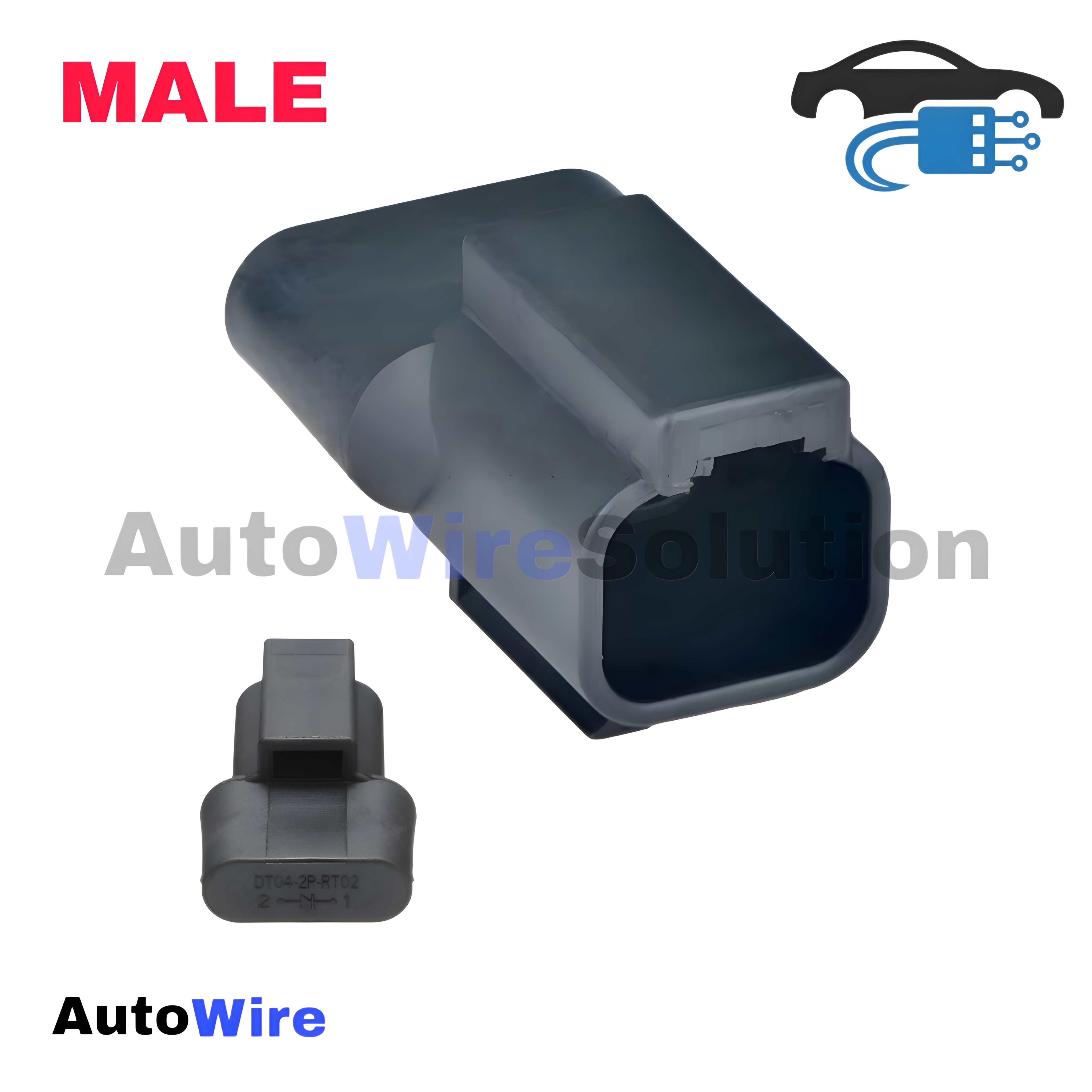 CONNECTOR DEUTSCH DIODA 2 PIN MALE