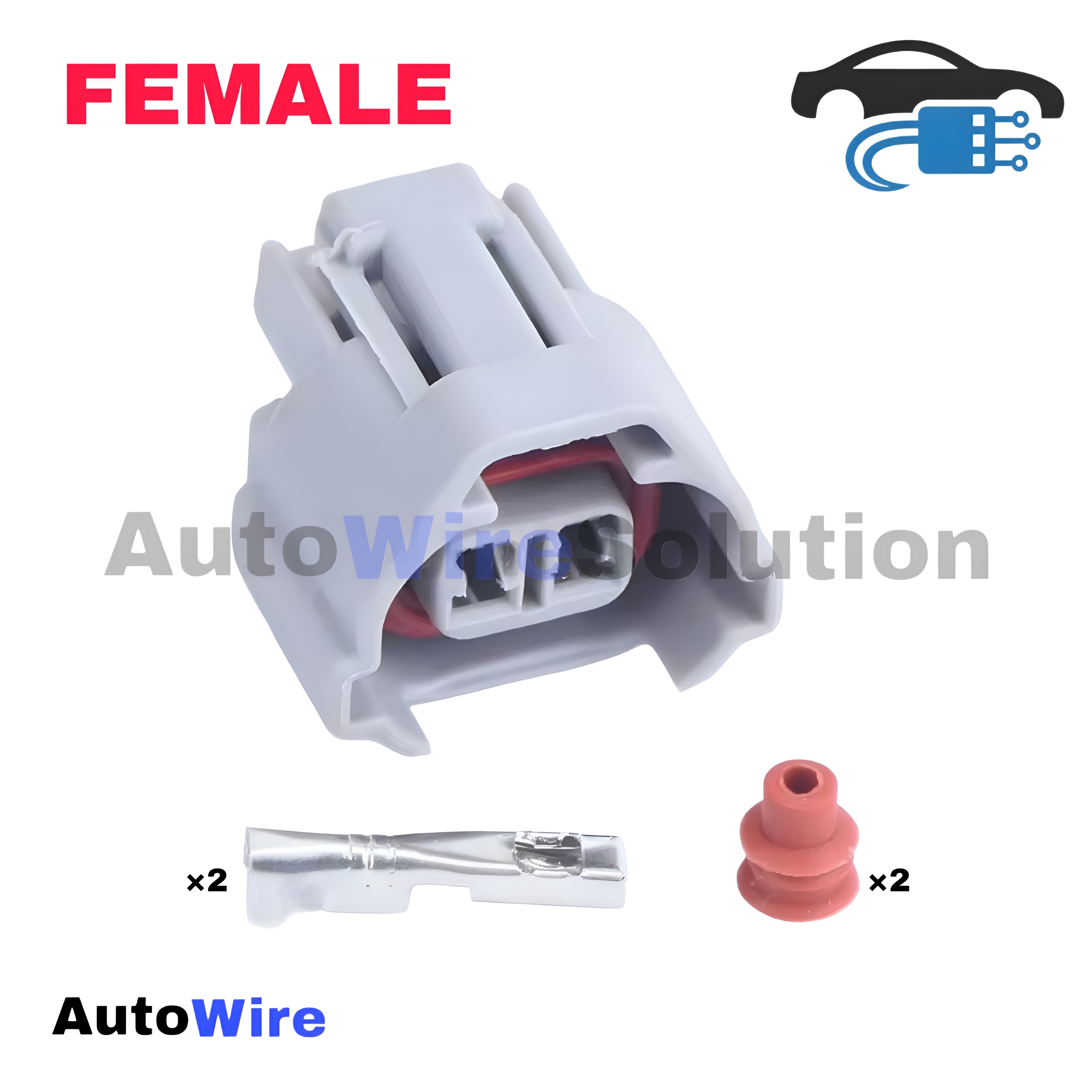 CONNECTOR SOLENOID PCV 2 PIN FEMALE