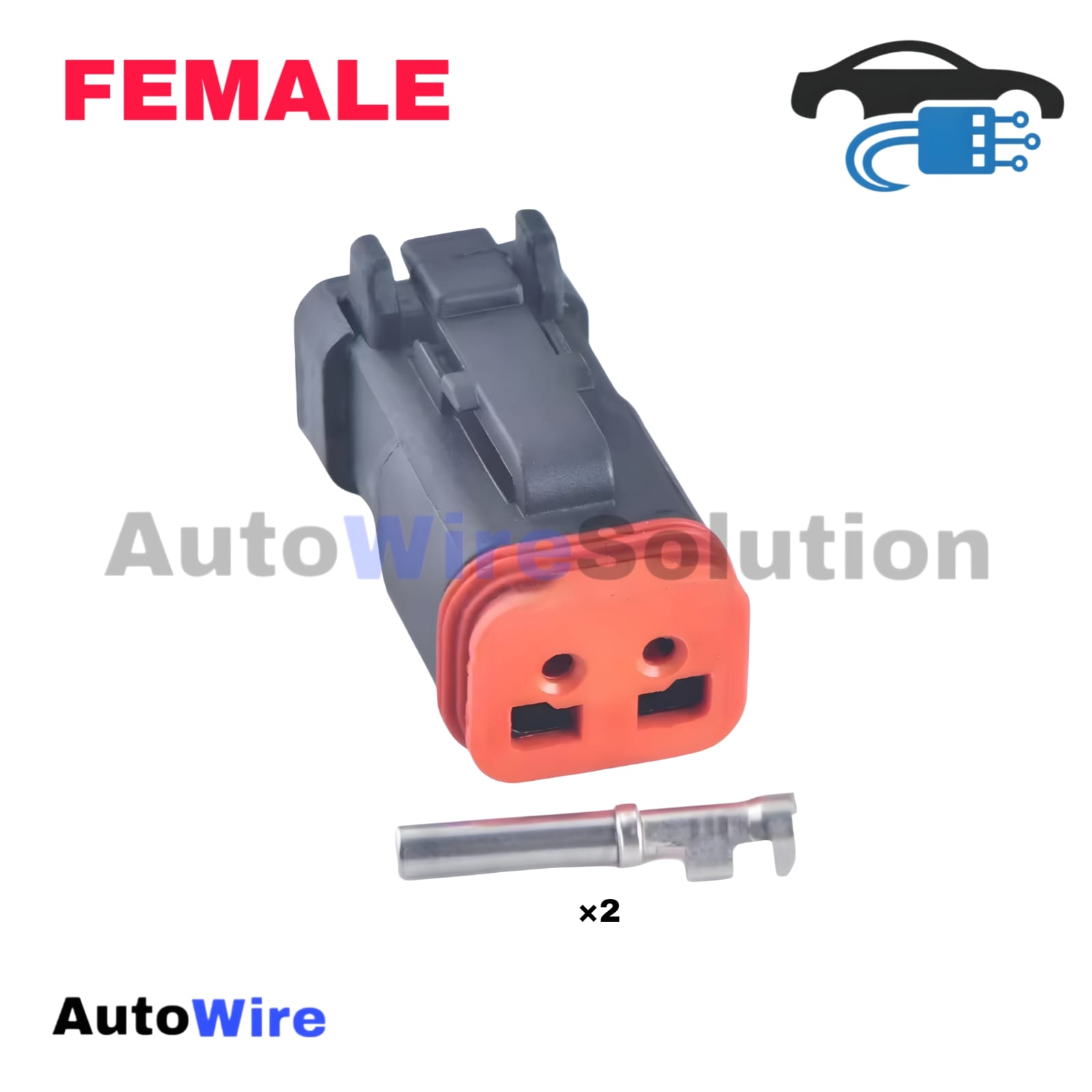 CONNECTOR DEUTSCH CD 2 PIN FEMALE