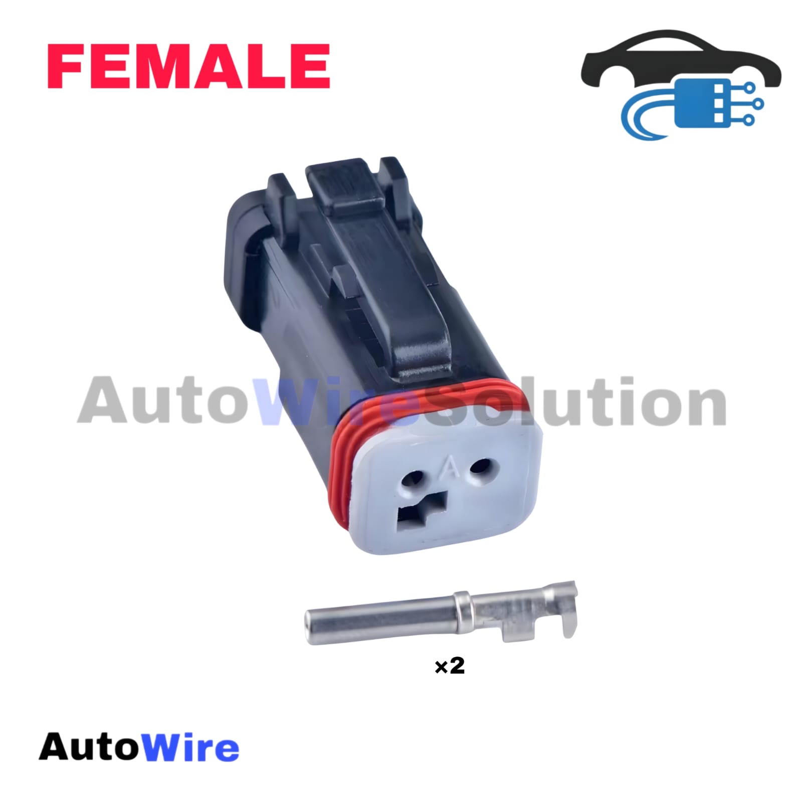 CONNECTOR DEUTSCH A 2 PIN FEMALE