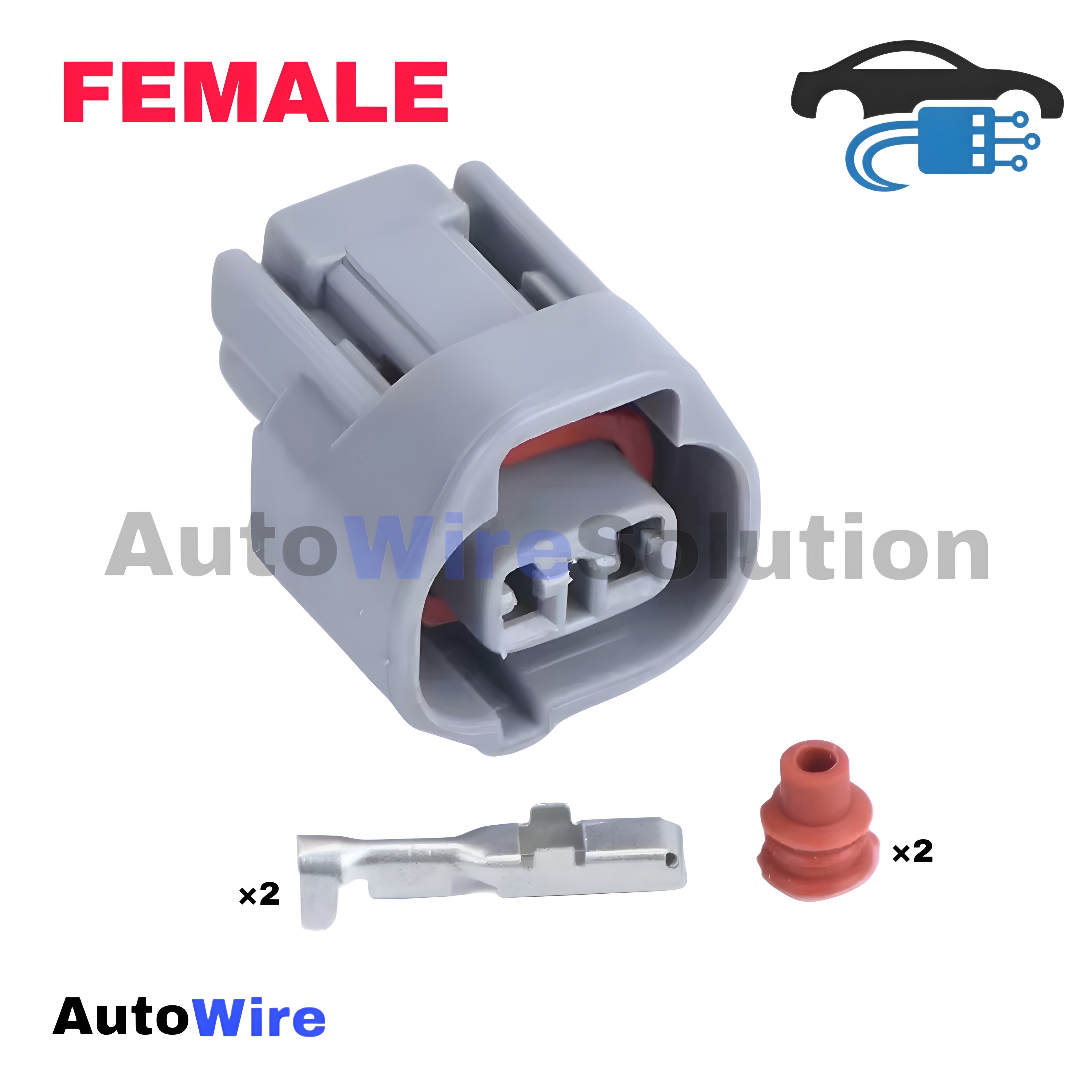 CONNECTOR AUTOLAMP 2 PIN FEMALE