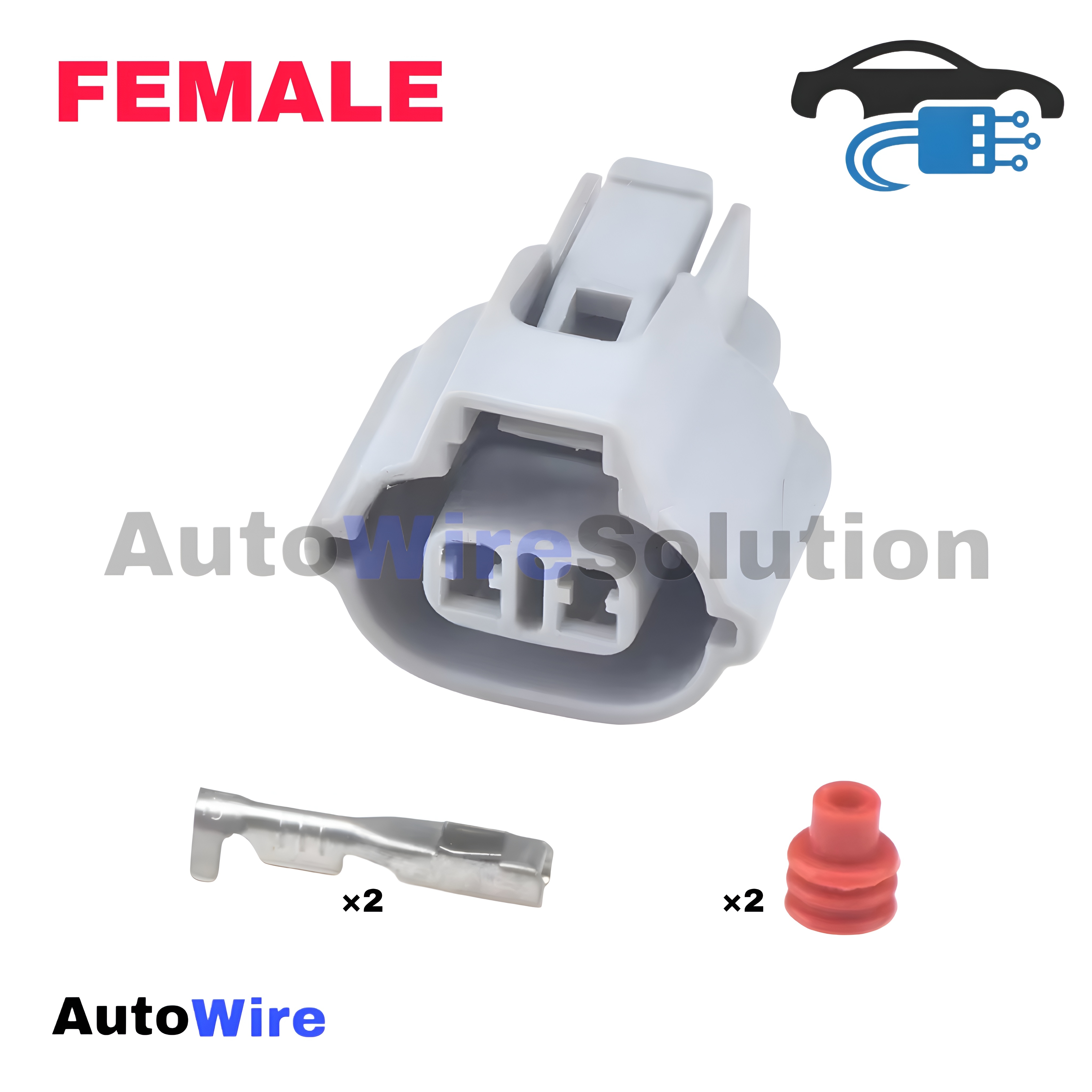 CONNECTOR YAZAKI SERIES 2 PIN FEMALE