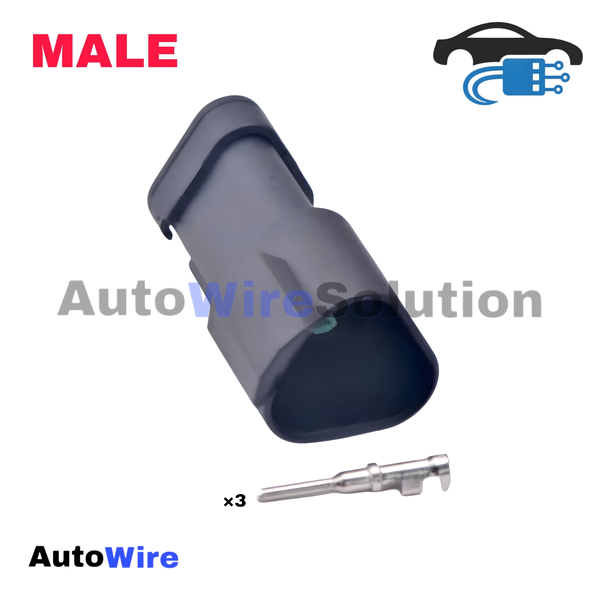 CONNECTOR DEUTSCH 3 PIN MALE SERIES