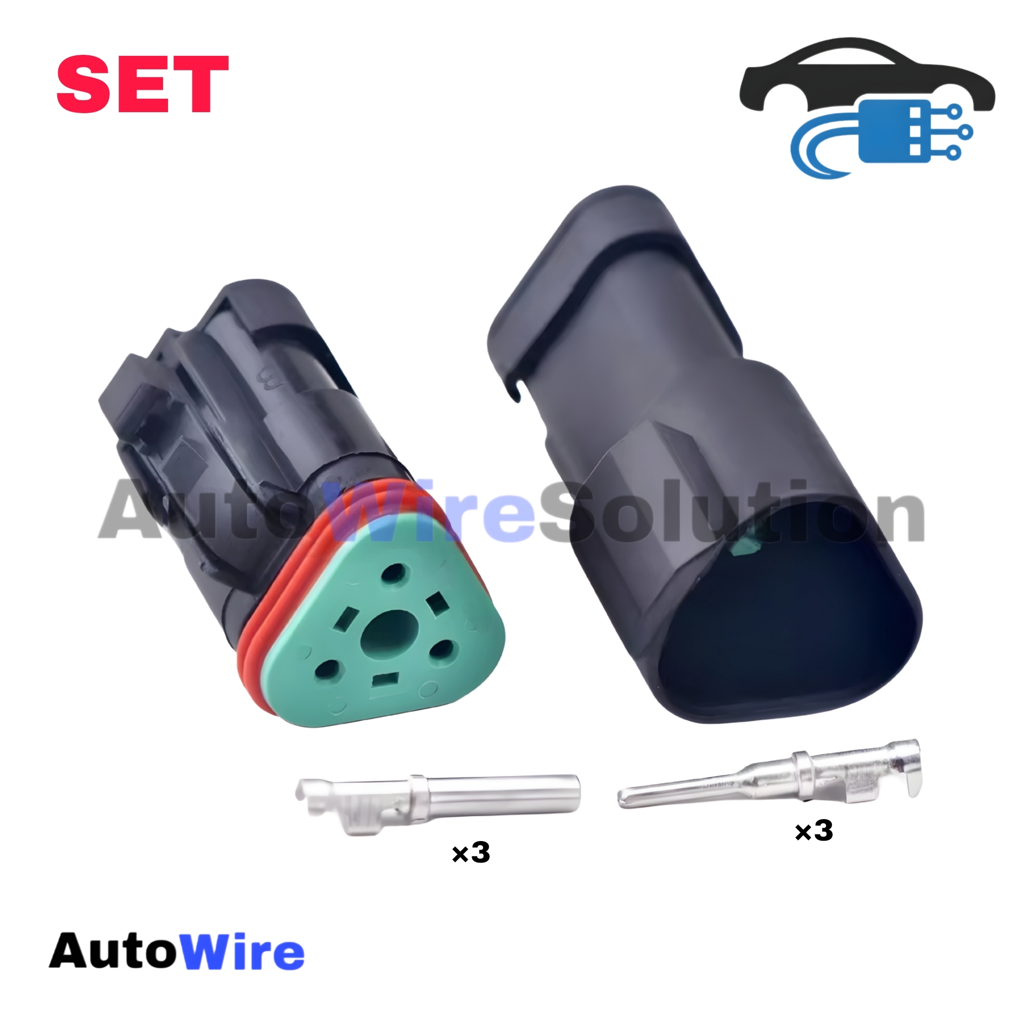 CONNECTOR DEUTSCH 3 PIN SERIES KIT