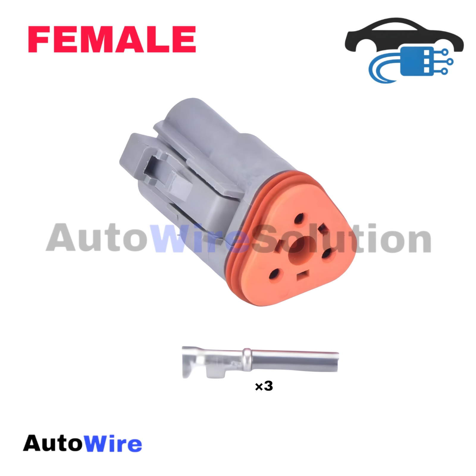CONNECTOR DEUTSCH OEM 3 PIN FEMALE