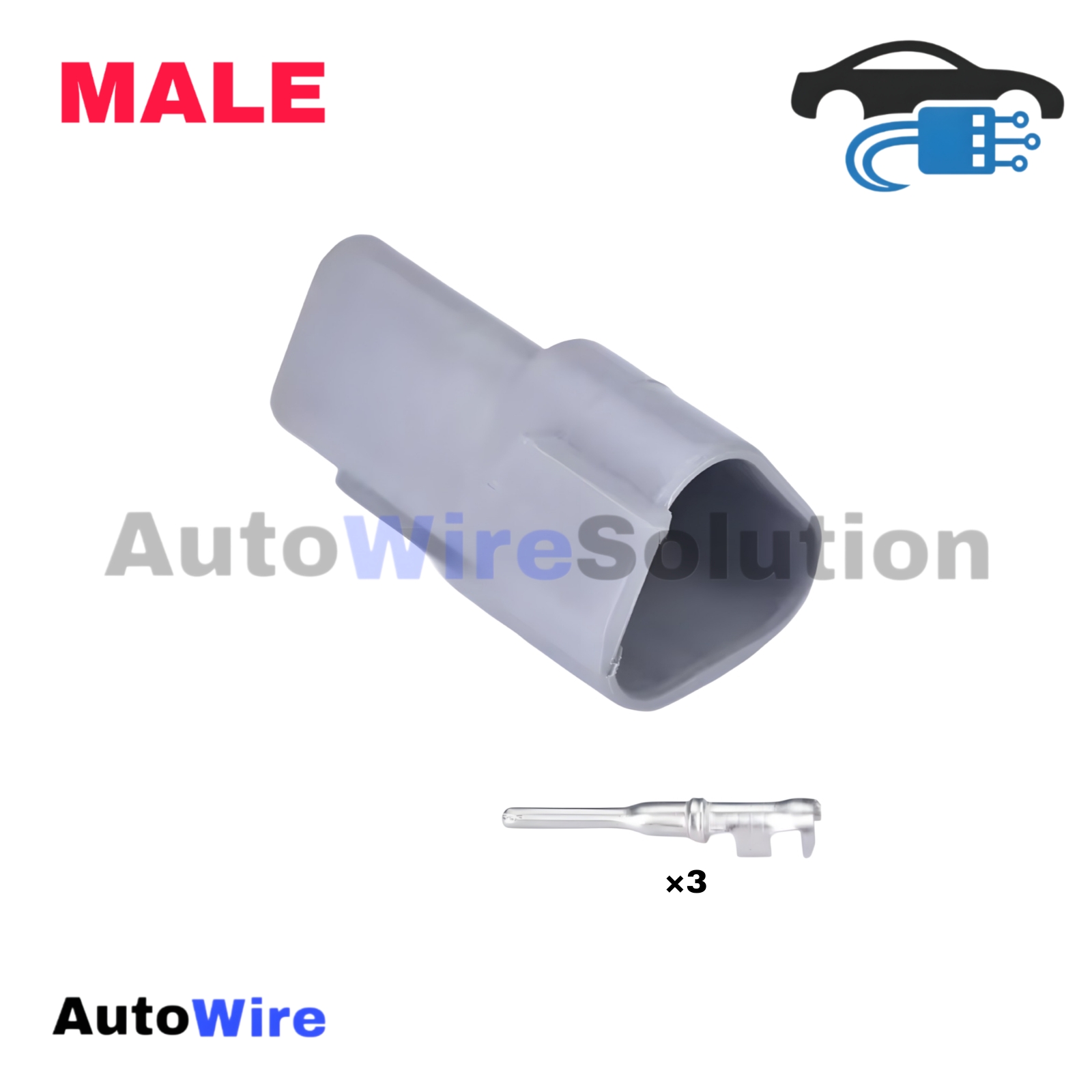 CONNECTOR DEUTSCH OEM 3 PIN MALE