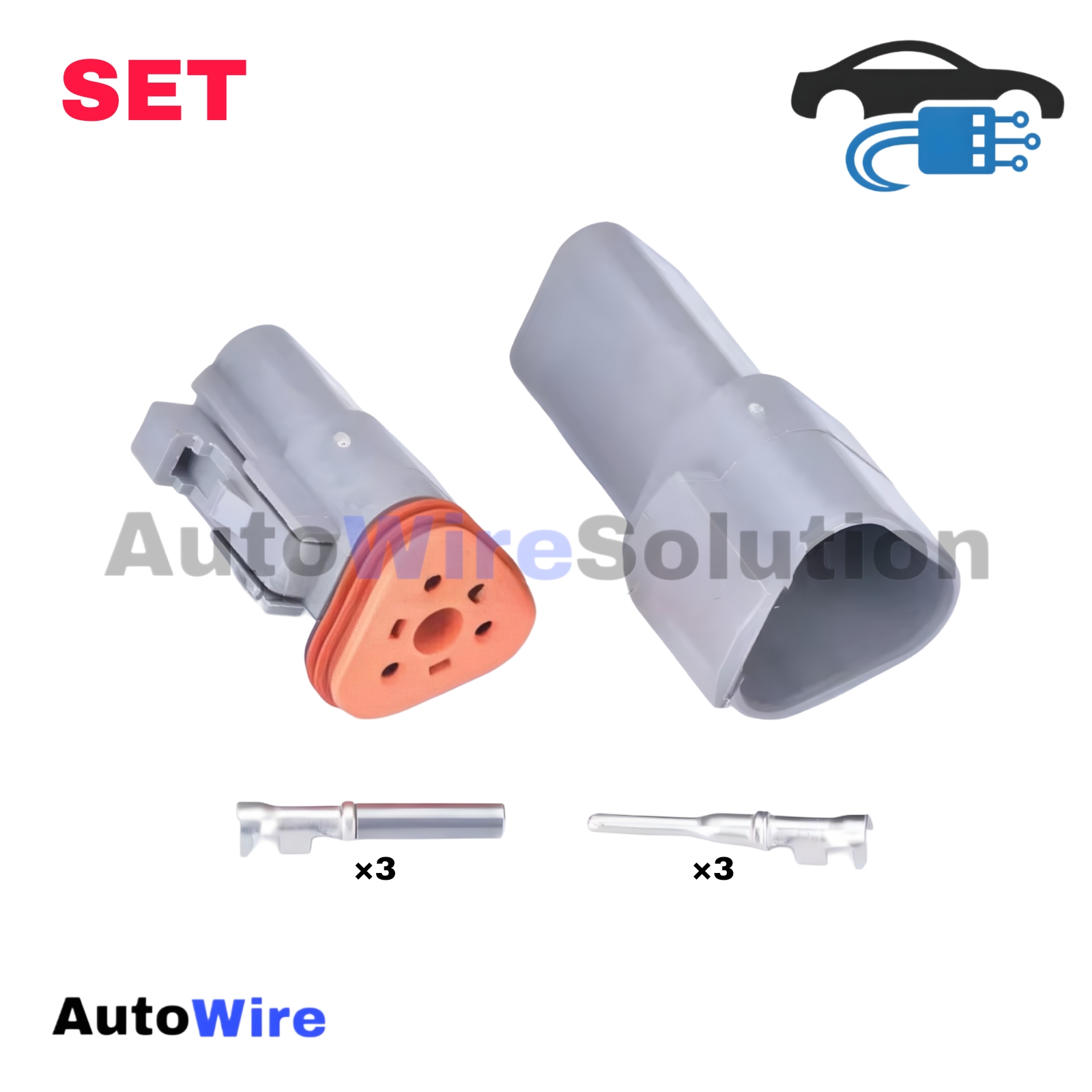 CONNECTOR DEUTSCH OEM 3 PIN KIT