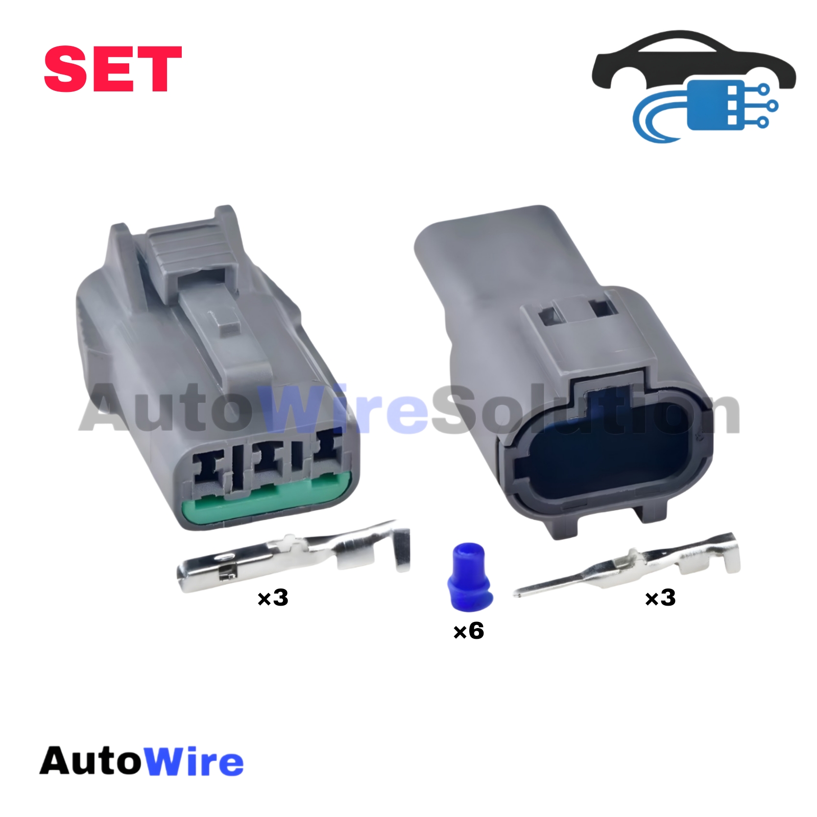 CONNECTOR SPEED GREY 3 PIN KIT