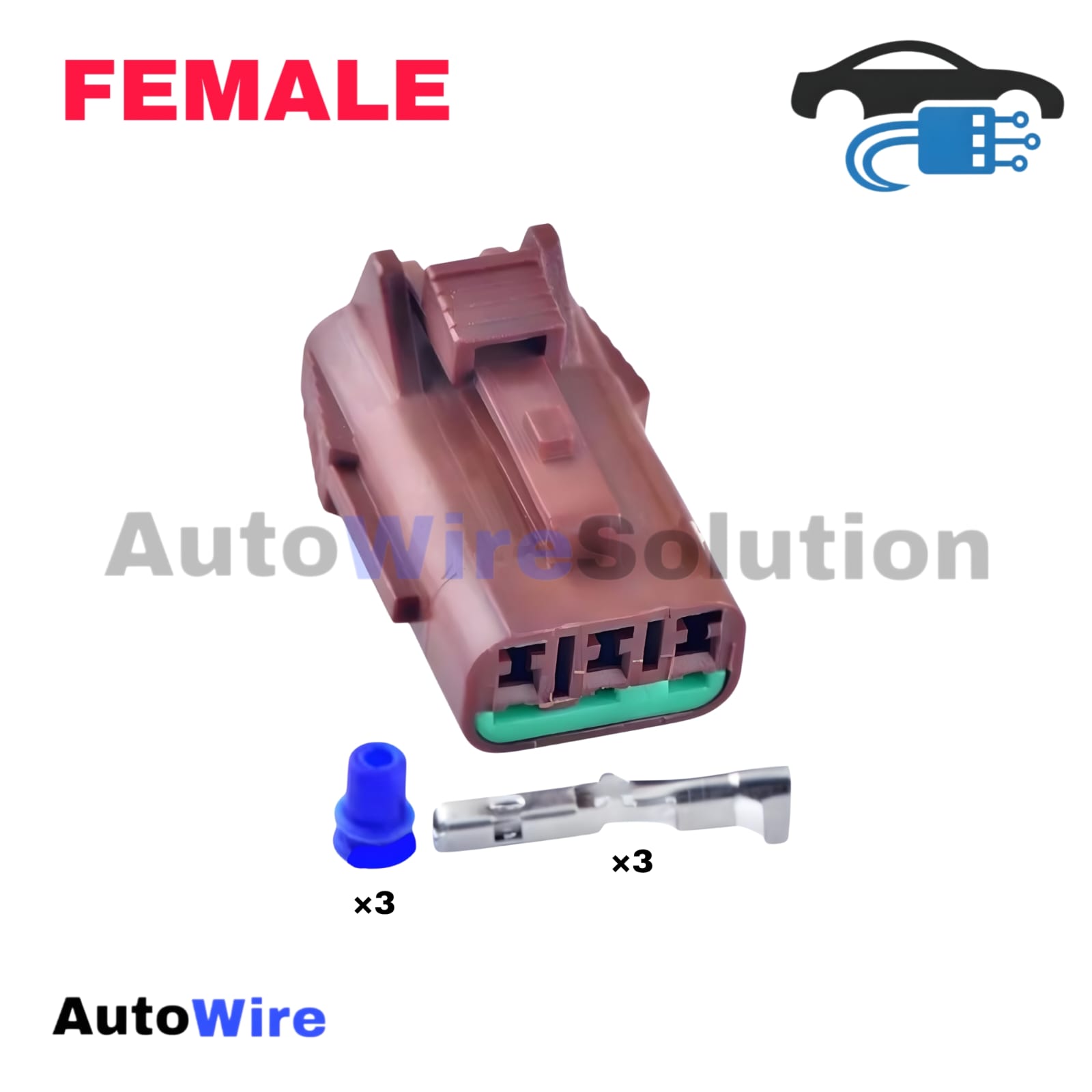 CONNECTOR SPEED PINK 3 PIN FEMALE