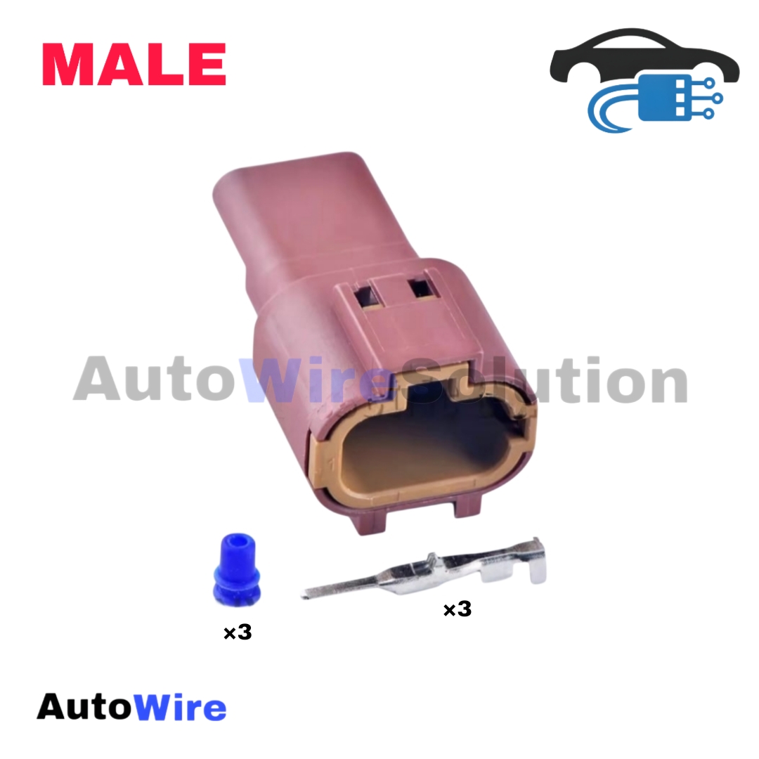 CONNECTOR SPEED PINK 3 PIN MALE