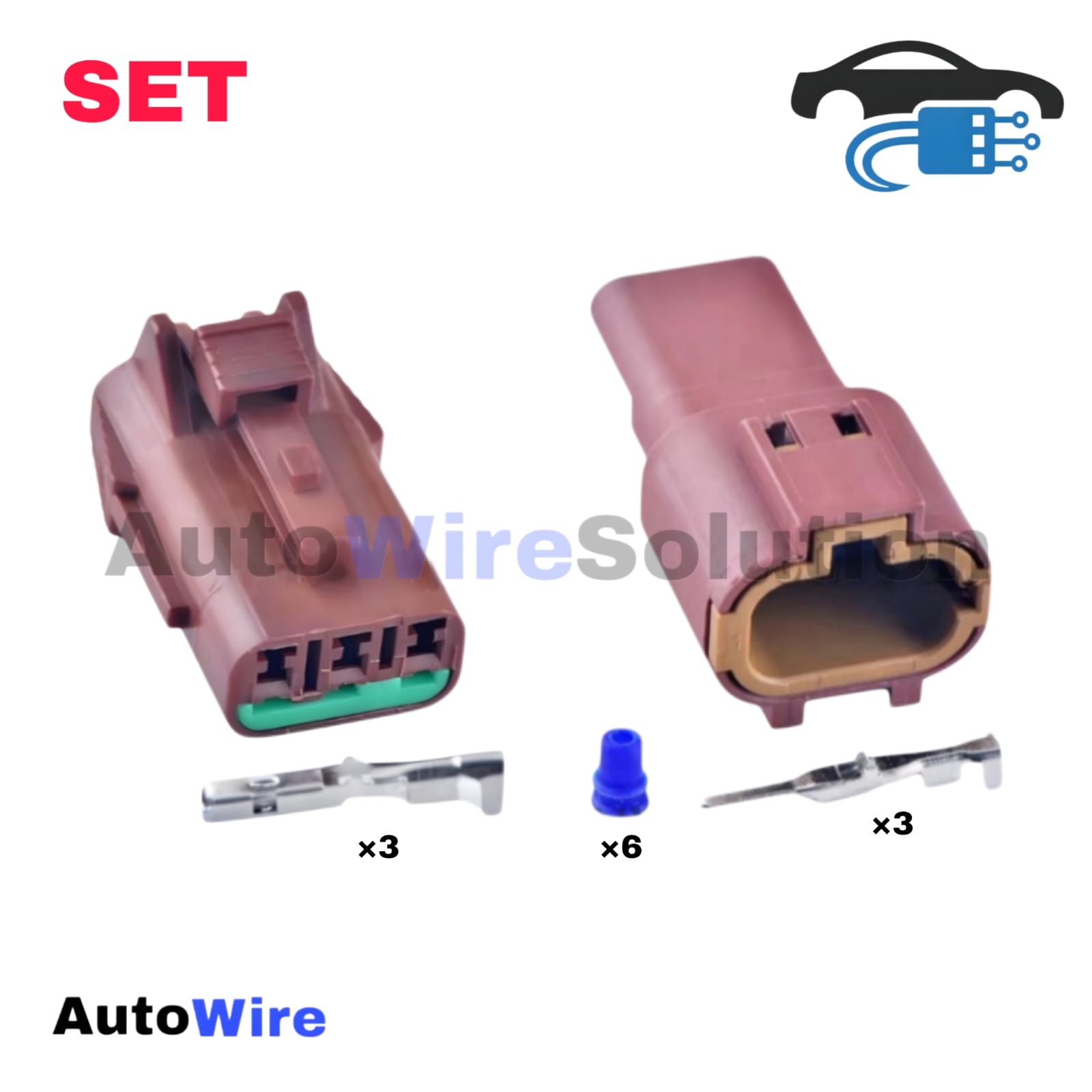 CONNECTOR SPEED PINK 3 PIN KIT
