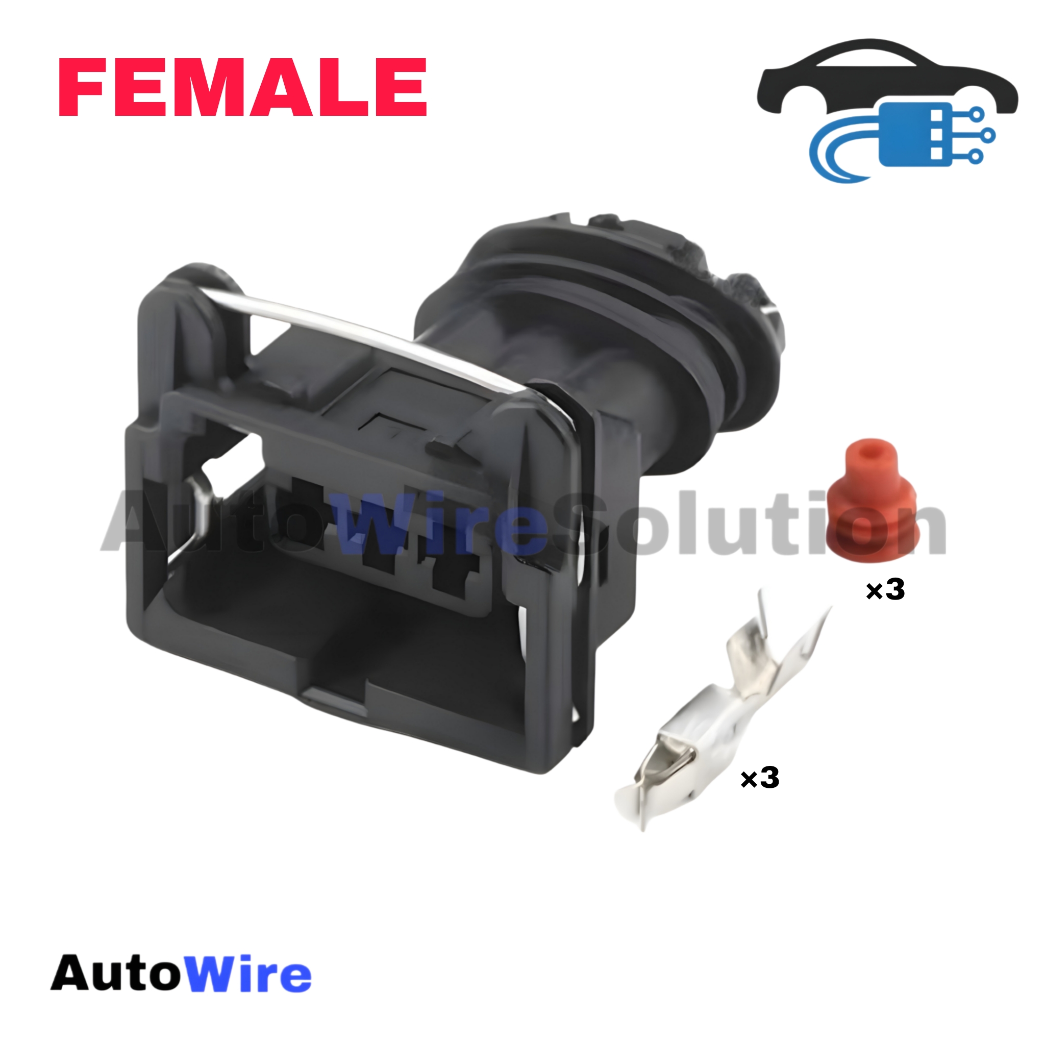 CONNECTOR EV1 3 PIN FEMALE