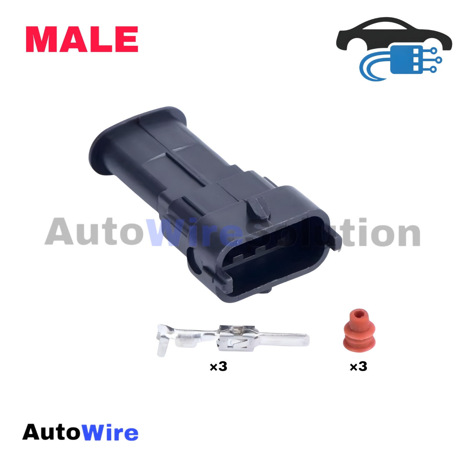 CONNECTOR BOSCH MAP 3 PIN MALE