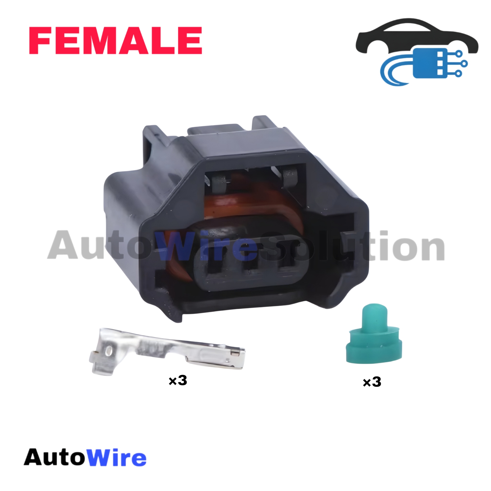 CONNECTOR CHAMSHAFT 3 PIN FEMALE