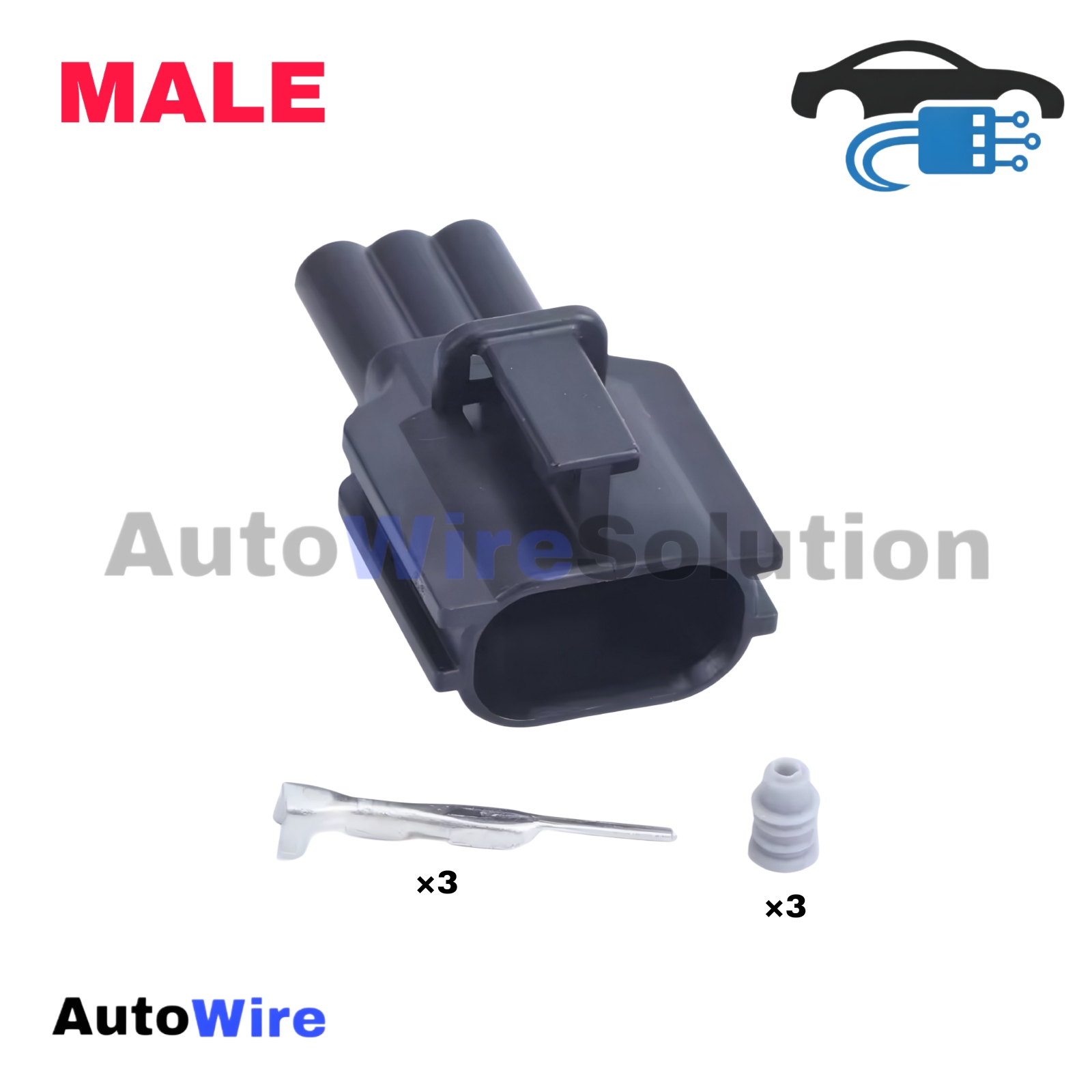 CONNECTOR CHAMSHAFT 3 PIN MALE
