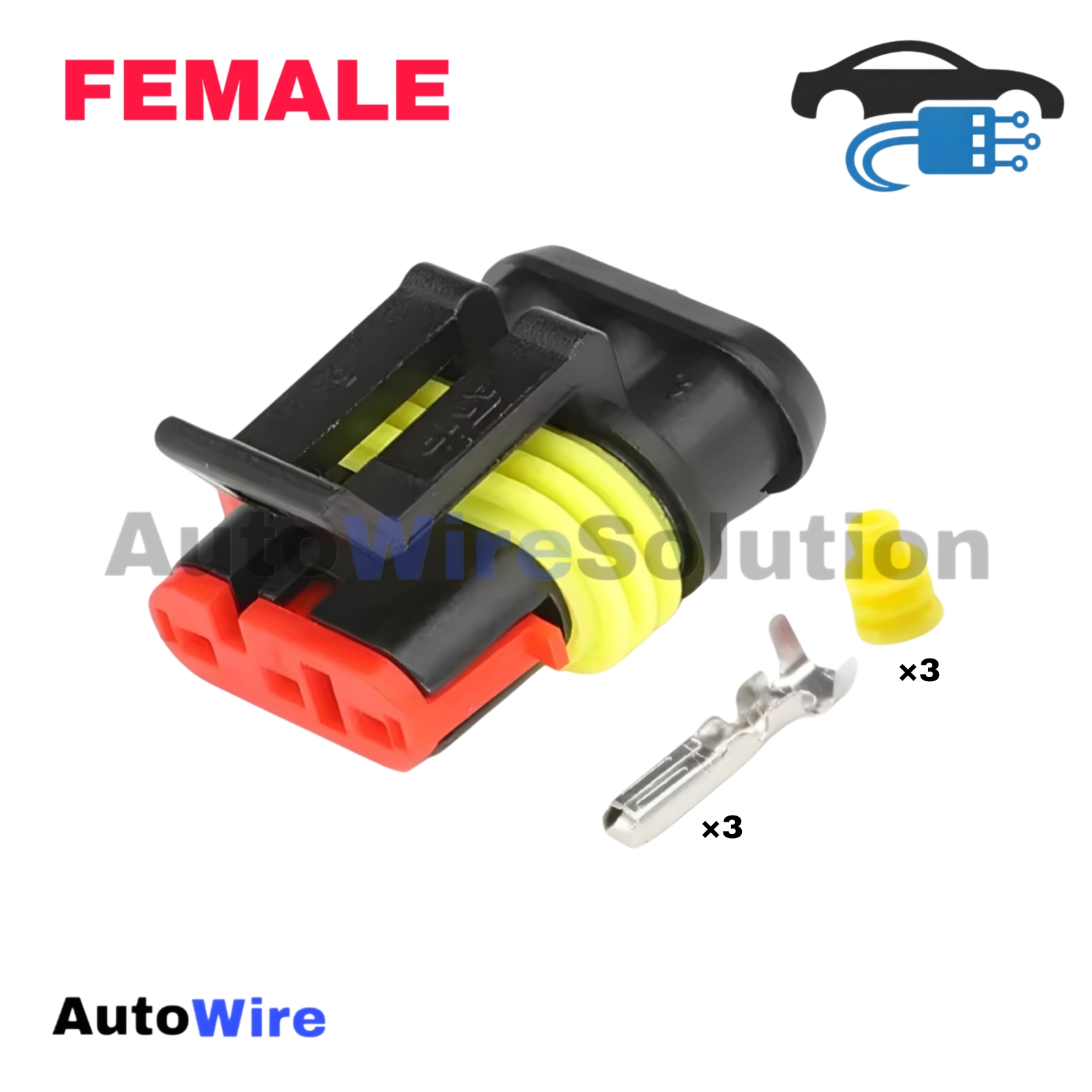 CONNECTOR SUPERSEAL 3 PIN FEMALE