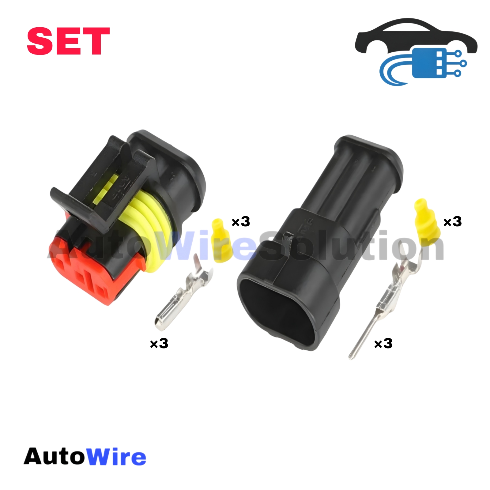 CONNECTOR SUPERSEAL 3 PIN KIT