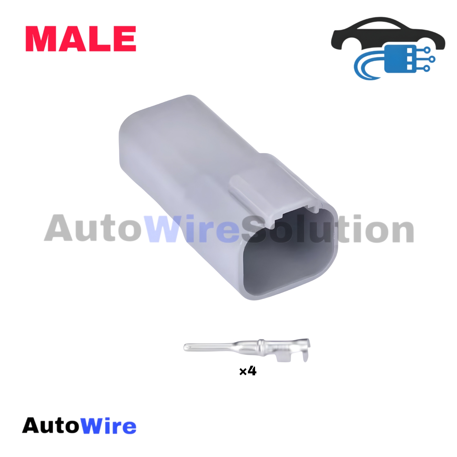 CONNECTOR DEUTSCH OEM 4 PIN MALE