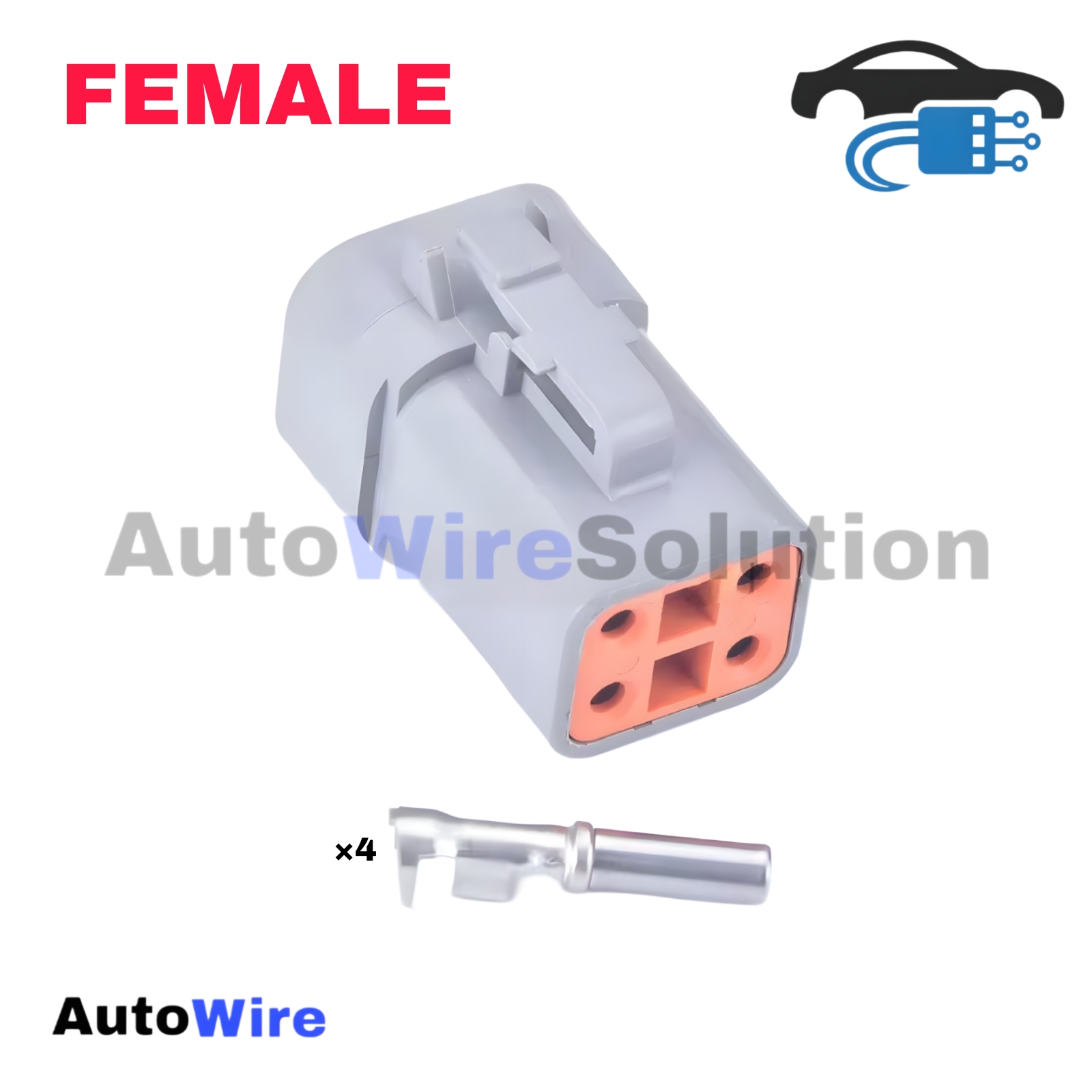 CONNECTOR DEUTSCH DTP 4 PIN FEMALE