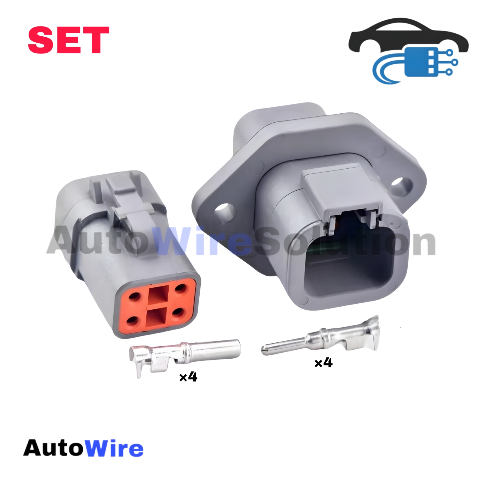 CONNECTOR DEUTSCH DTP 4 PIN FLANGE KIT