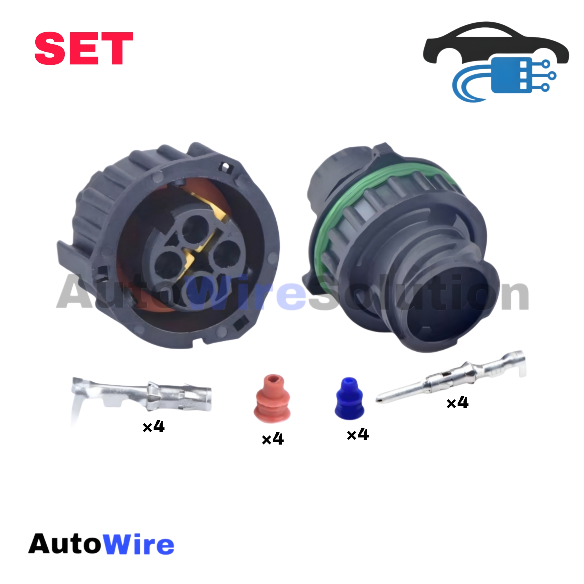 CONNECTOR AMP TYCO 4 PIN CARD KIT