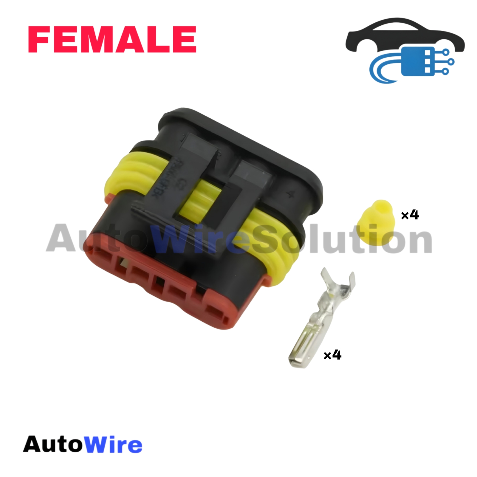 CONNECTOR SUPERSEAL 4 PIN FEMALE