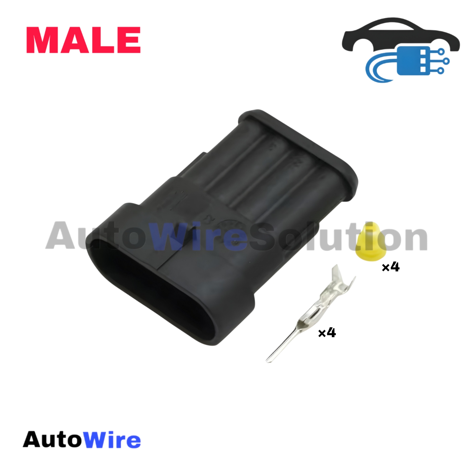 CONNECTOR SUPERSEAL 4 PIN MALE