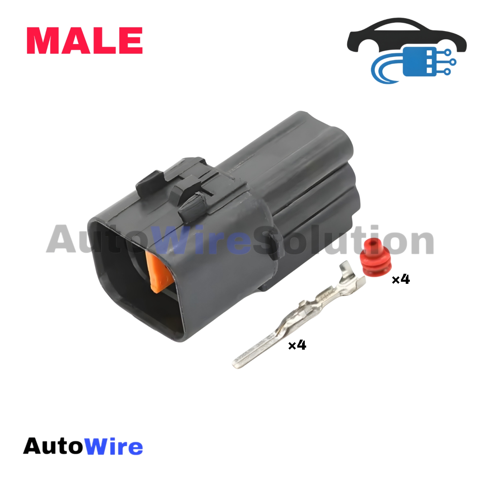 CONNECTOR OXYGEN SENSOR 4 PIN MALE