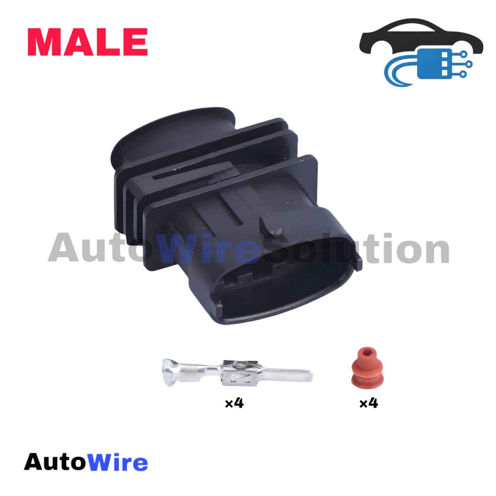 CONNECTOR AUTO SENSOR 4 PIN MALE
